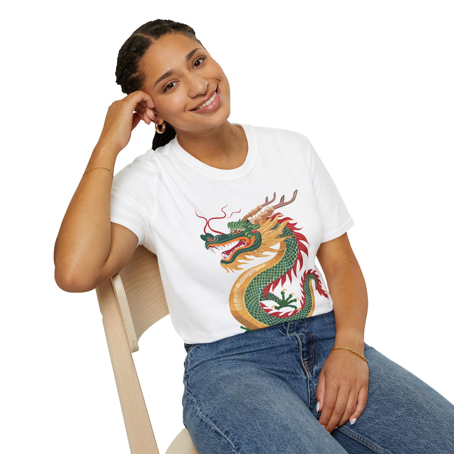Dragon T Shirt Unisex Dragon Shirt With Animal Art Design Gildan Softstyle 64000 Tee