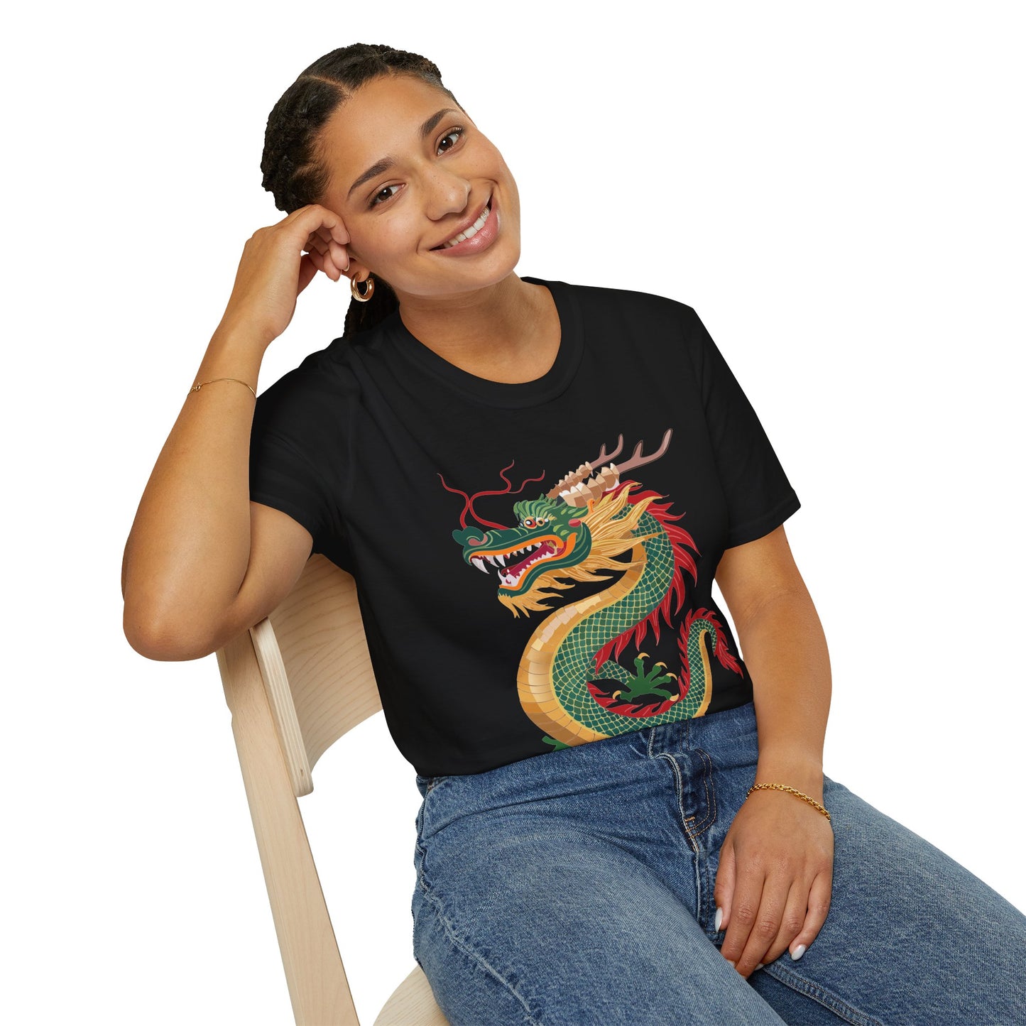 Dragon T Shirt Unisex Dragon Shirt With Animal Art Design Gildan Softstyle 64000 Tee