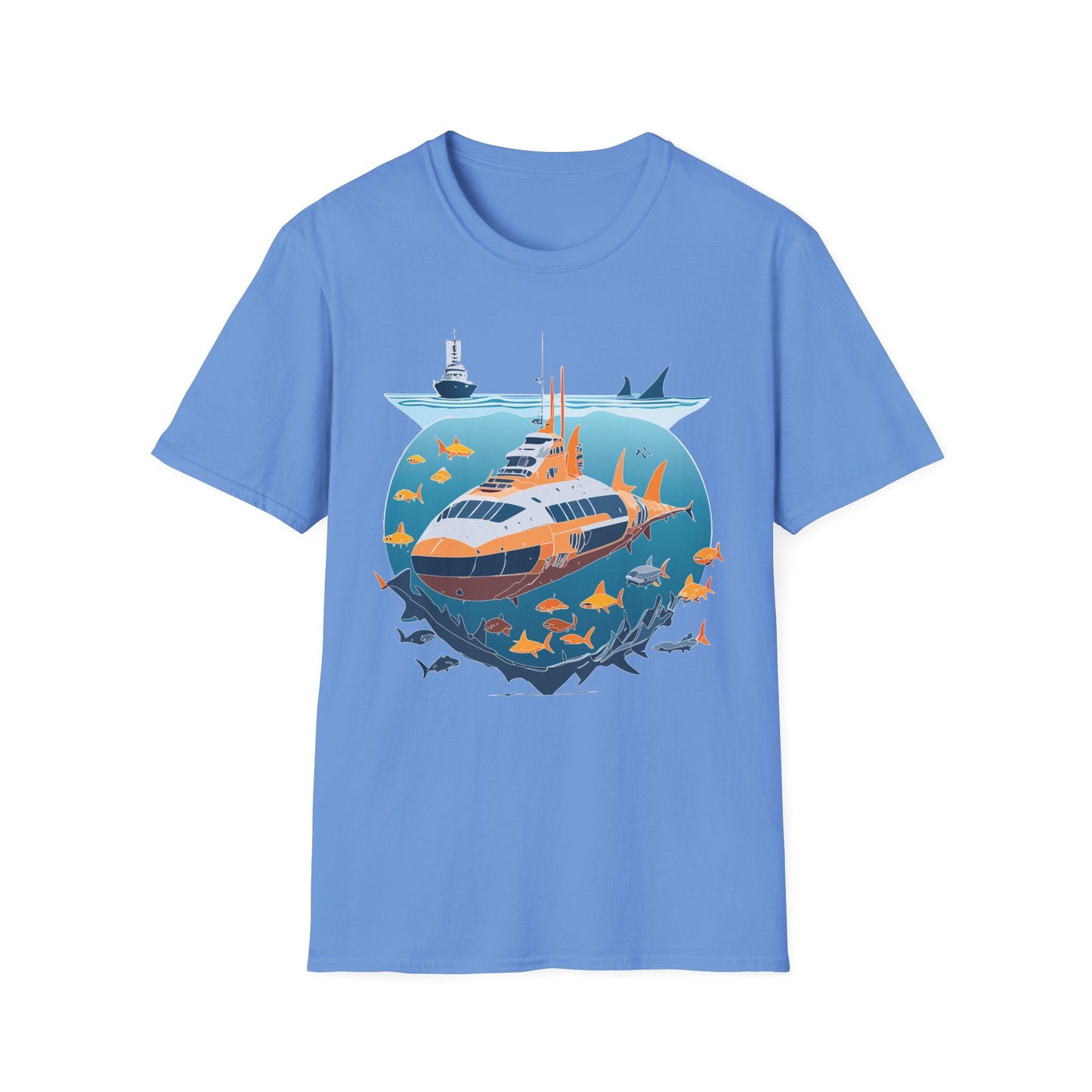 Ocean Tee Shirt, Ocean Shirt, Shirt with Ocean, U boat Tees, Shirt with U-Boat