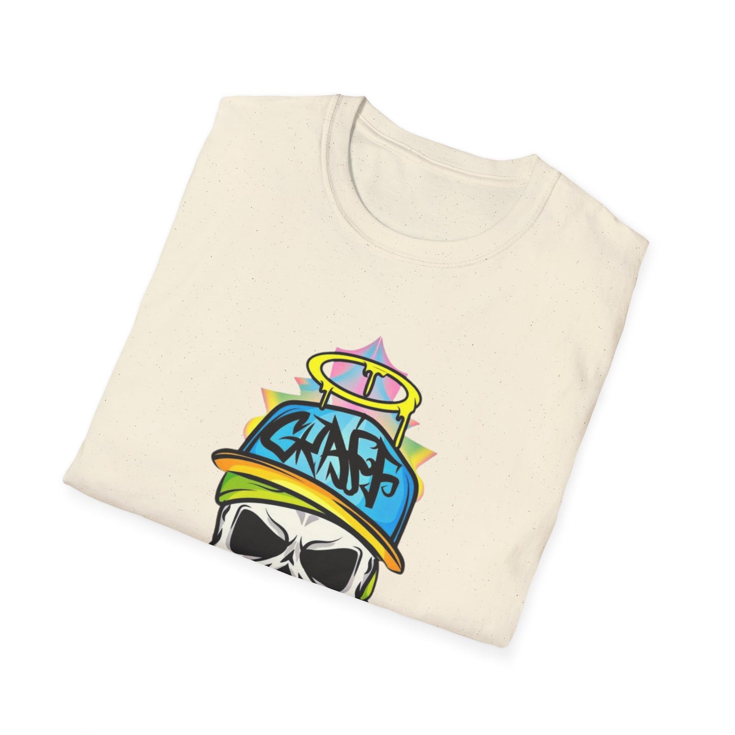 Unisex Skull Graphic Tee Shirt With Skeleton Design Softstyle 64000 100 Percent Ring Spun Cotton