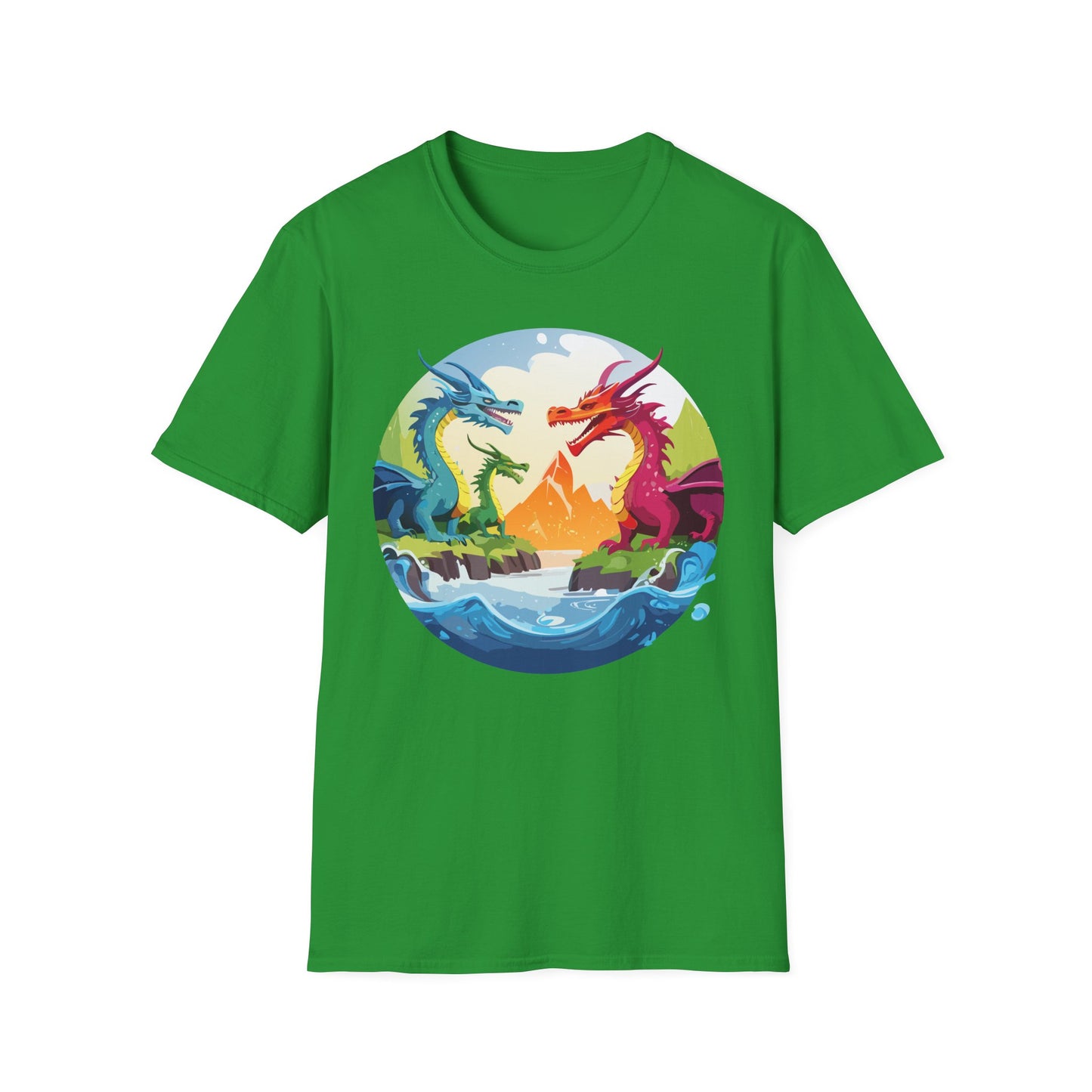 Dragon T Shirt Unisex Dragon Tee 100 Percent Ring Spun Cotton Softstyle Comfort Fit