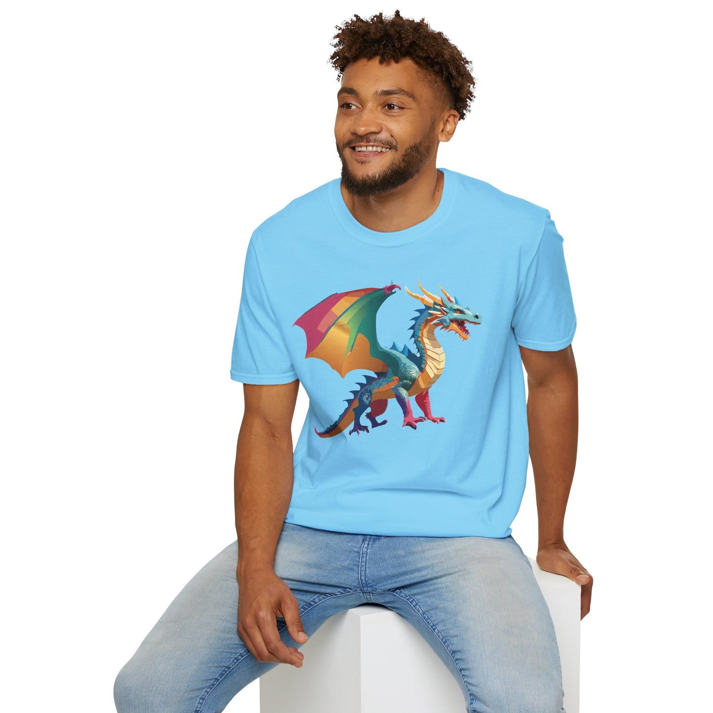 Dragon T Shirt Unisex Dragon Shirt Animal Design Tee Softstyle 100 Percent Ring Spun Cotton