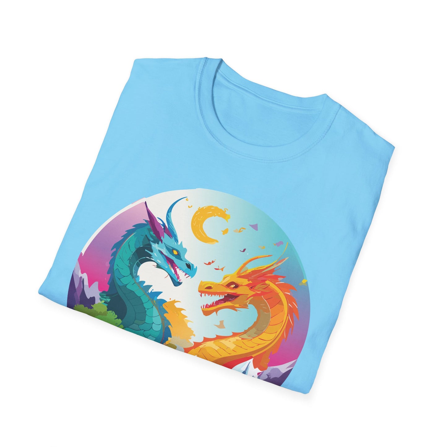 Dragon T Shirt Unisex Gildan Softstyle 64000 Tee Dragon Artwork Animal Print Shirt