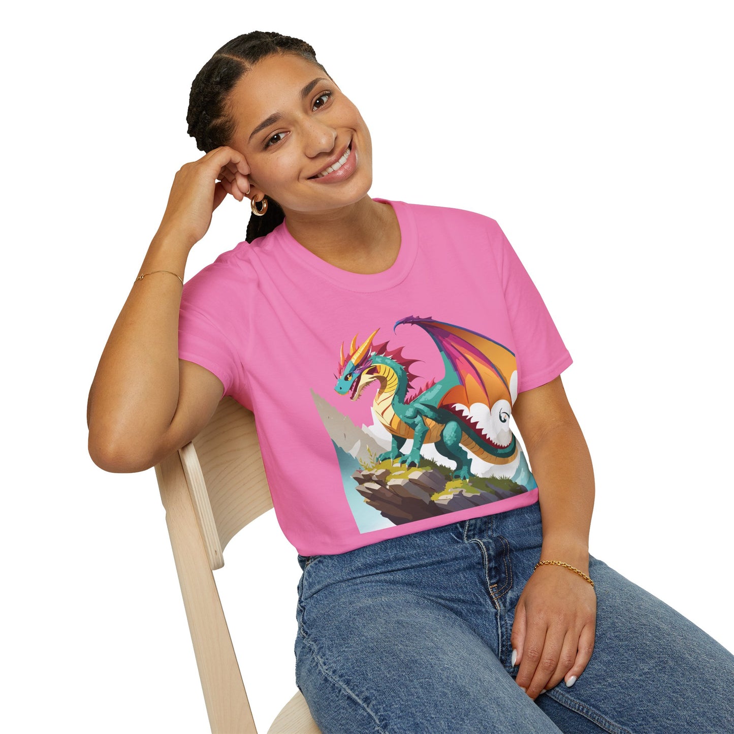 Dragon T Shirt Unisex Dragon Shirt With Animal Art Design Softstyle Cotton Tee Shirt
