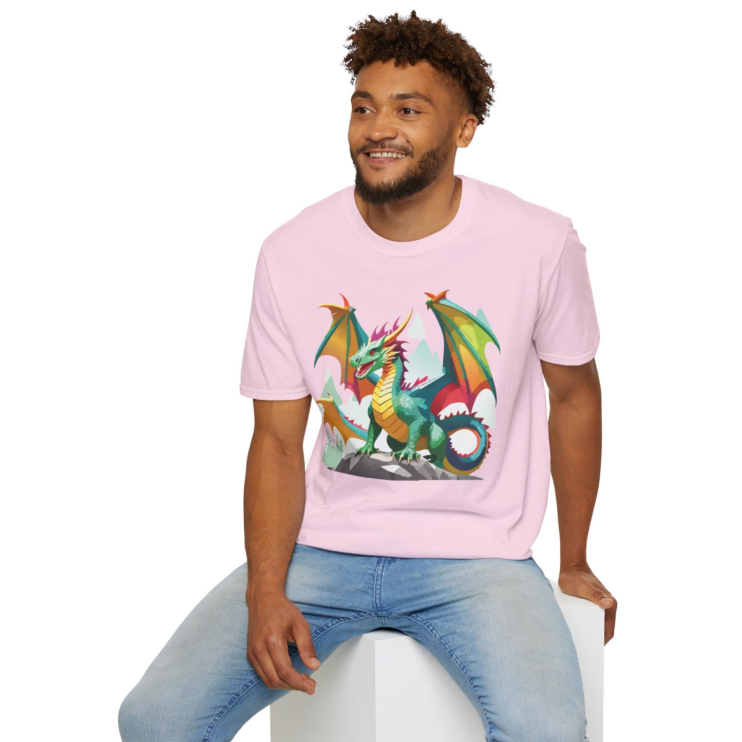 Dragon Graphic T Shirt for Men and Women Unisex Animal Design Softstyle Cotton Tee Premium Quality