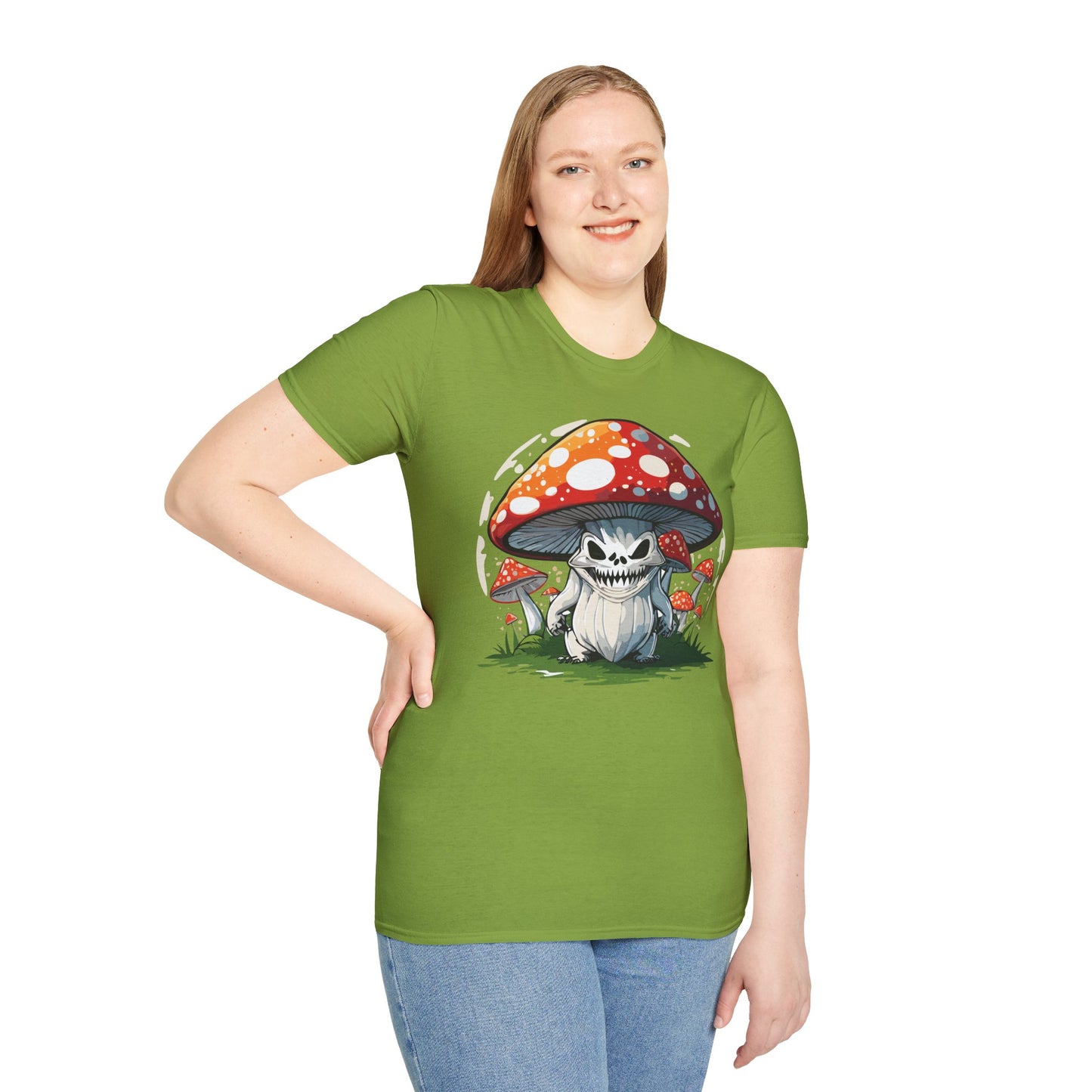 Mashroom Tee Shirt Unisex Softstyle 64000 100 Percent Ring Spun Cotton Funny Mashroom Fungus Design