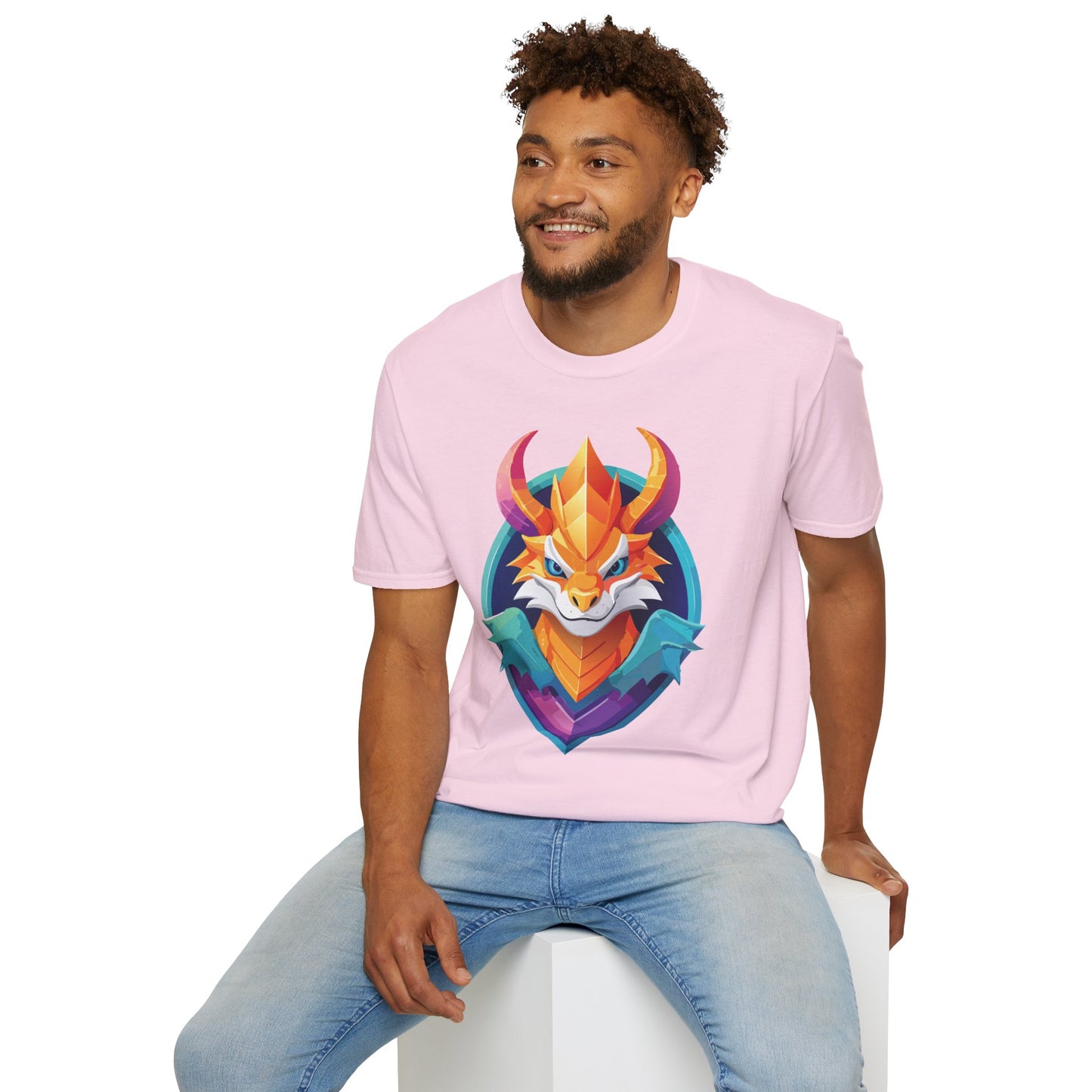 Dragon T Shirt Unisex Gildan Softstyle 64000 Comfortable Cotton Tee With Animal Design