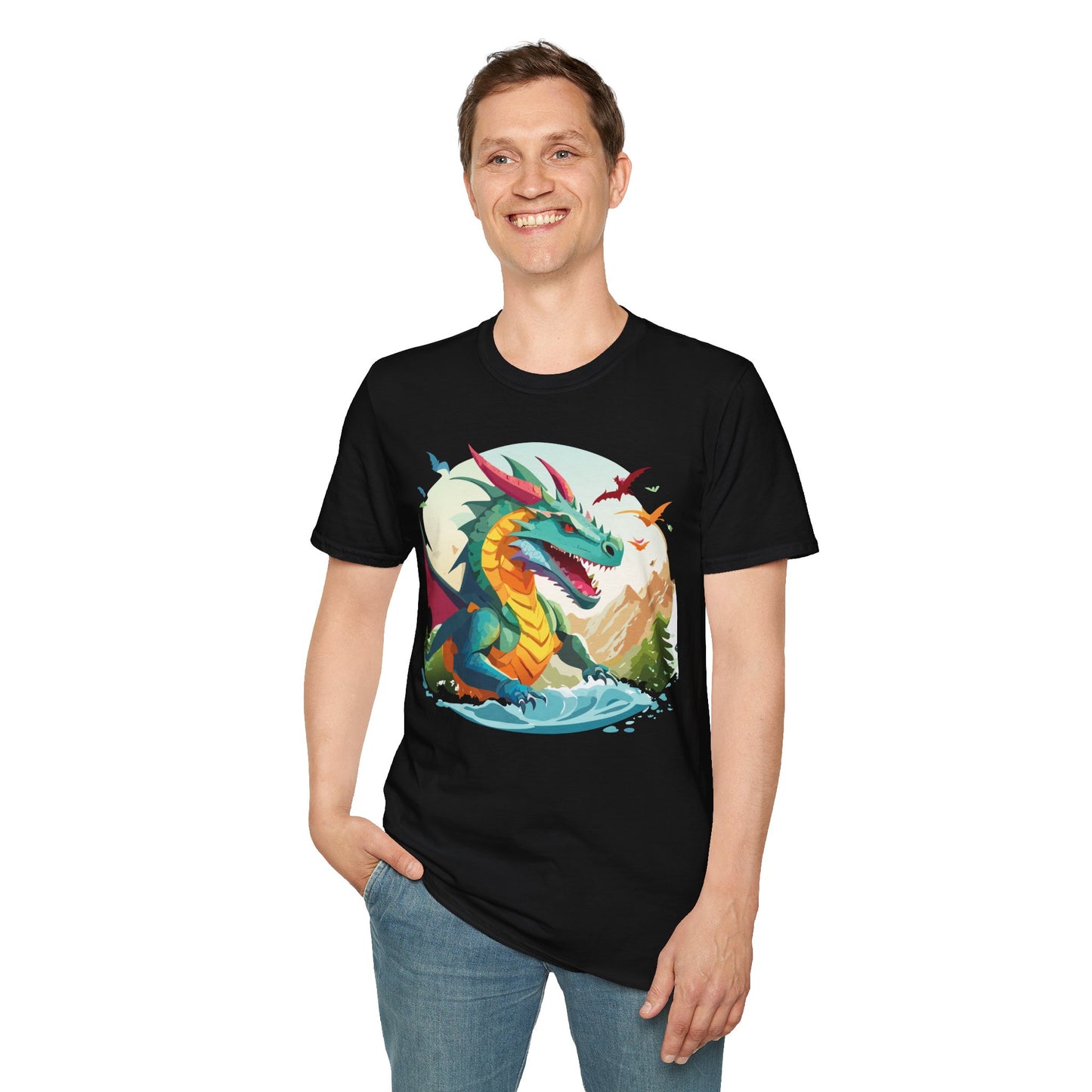 Dragon T Shirt, Dragon Shirt, Shirt with Animals, Animal Shirt
