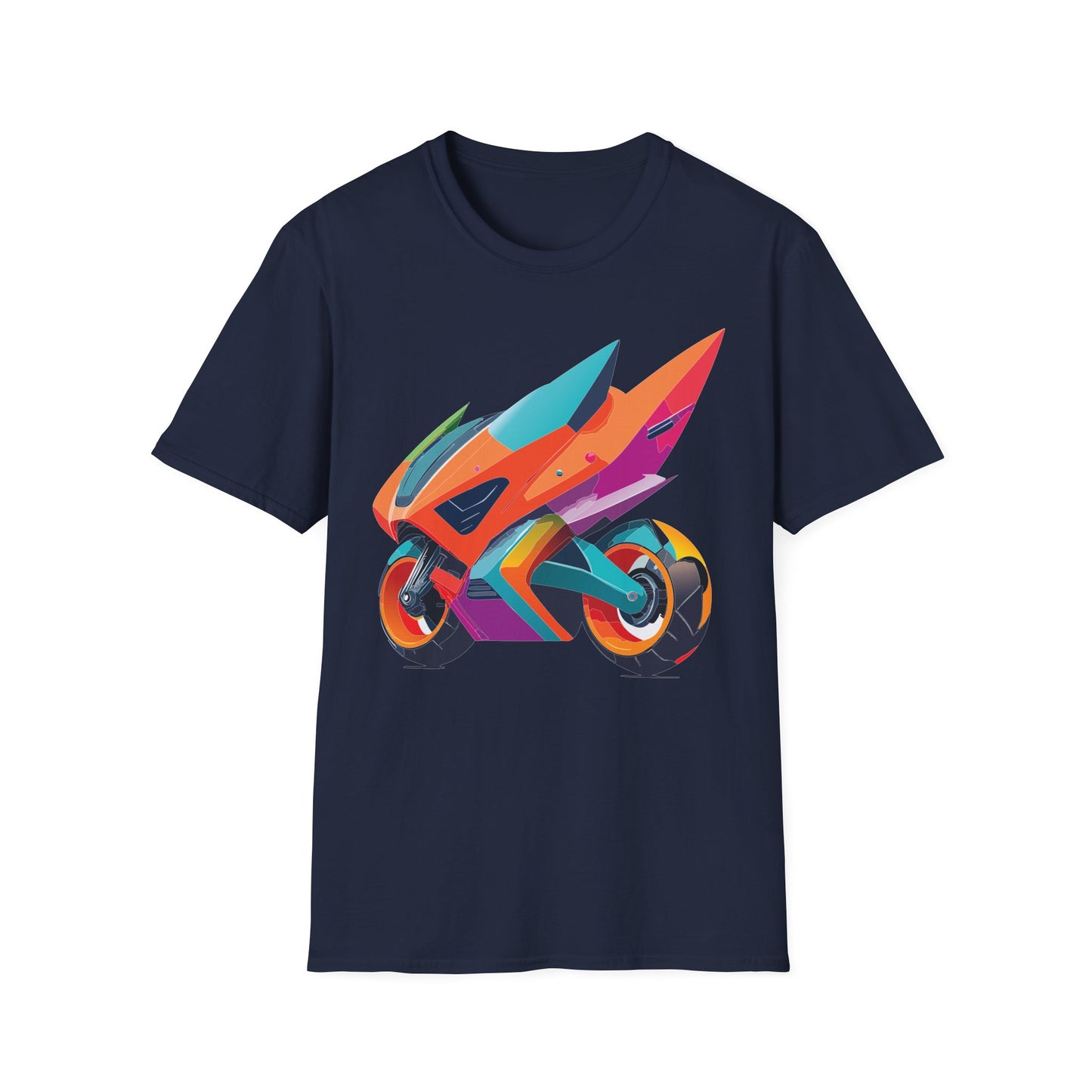 Unisex Bike T Shirt Moto Shirt Motorcycle MTB T Shirt 100 Percent Cotton Softstyle