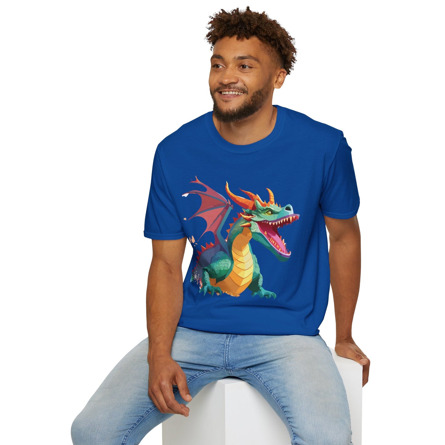 Dragon Graphic T Shirt Unisex Softstyle Cotton Tee Dragon Art Shirt For Men Women