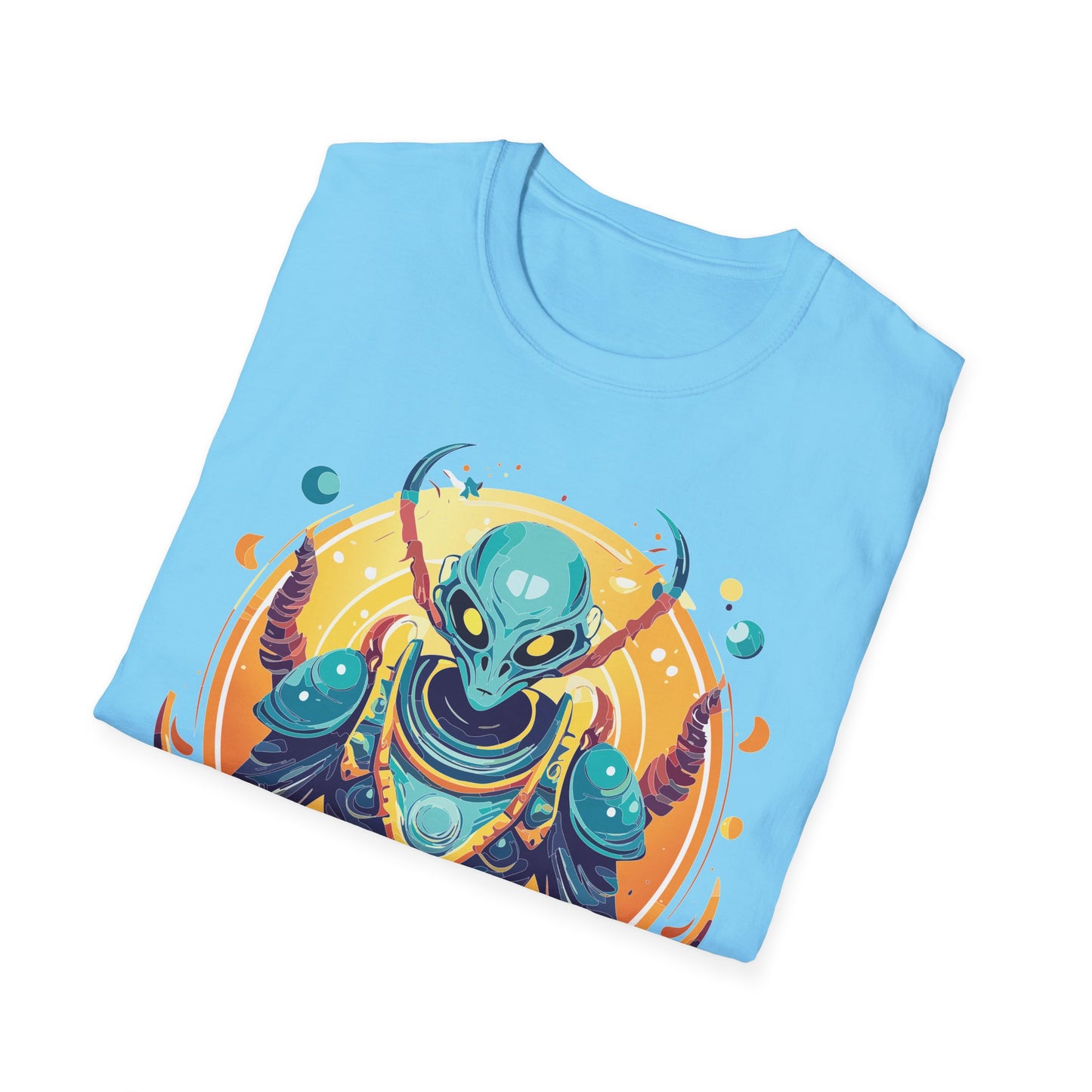Cosmos Alien T Shirt Unisex Softstyle Short Sleeve Tee With Alien Art Design Artwork