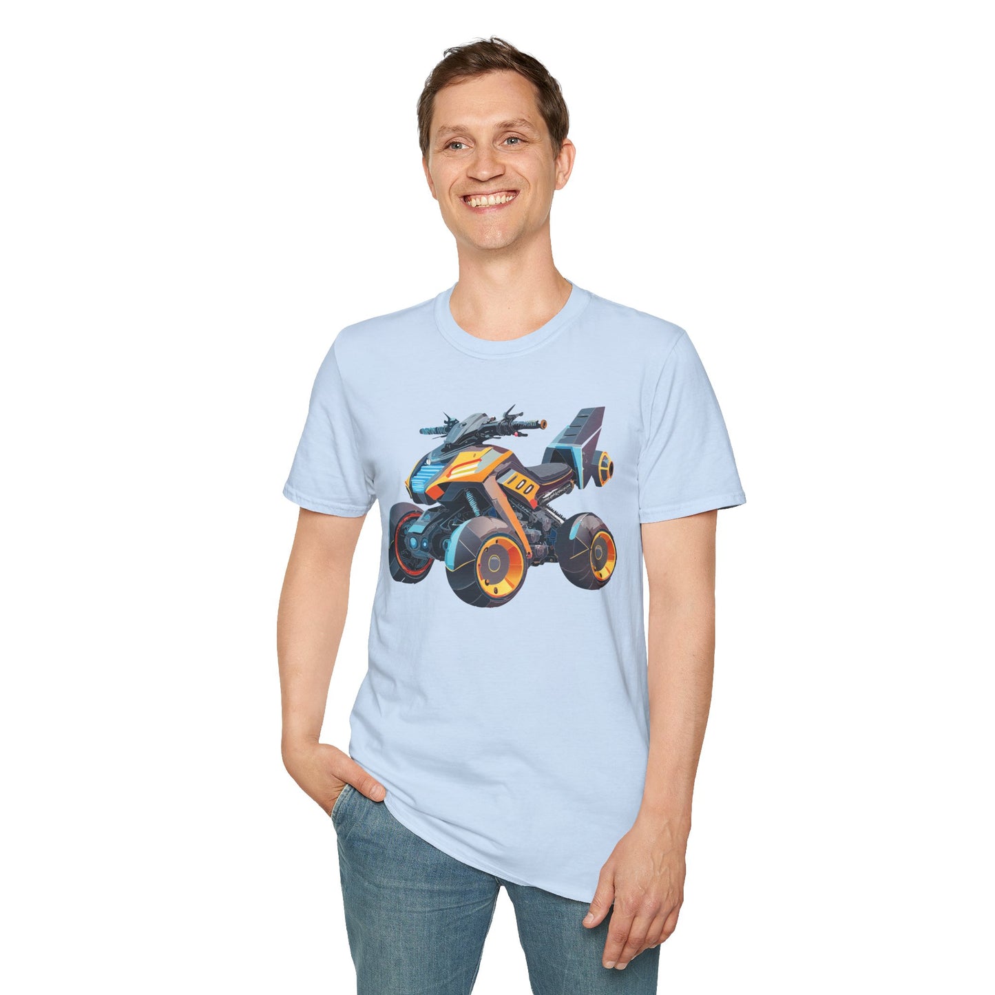 Unisex Bike T Shirt Moto Shirt With Motorcycle Design MTB Tee For Riders One Hundred Percent Cotton
