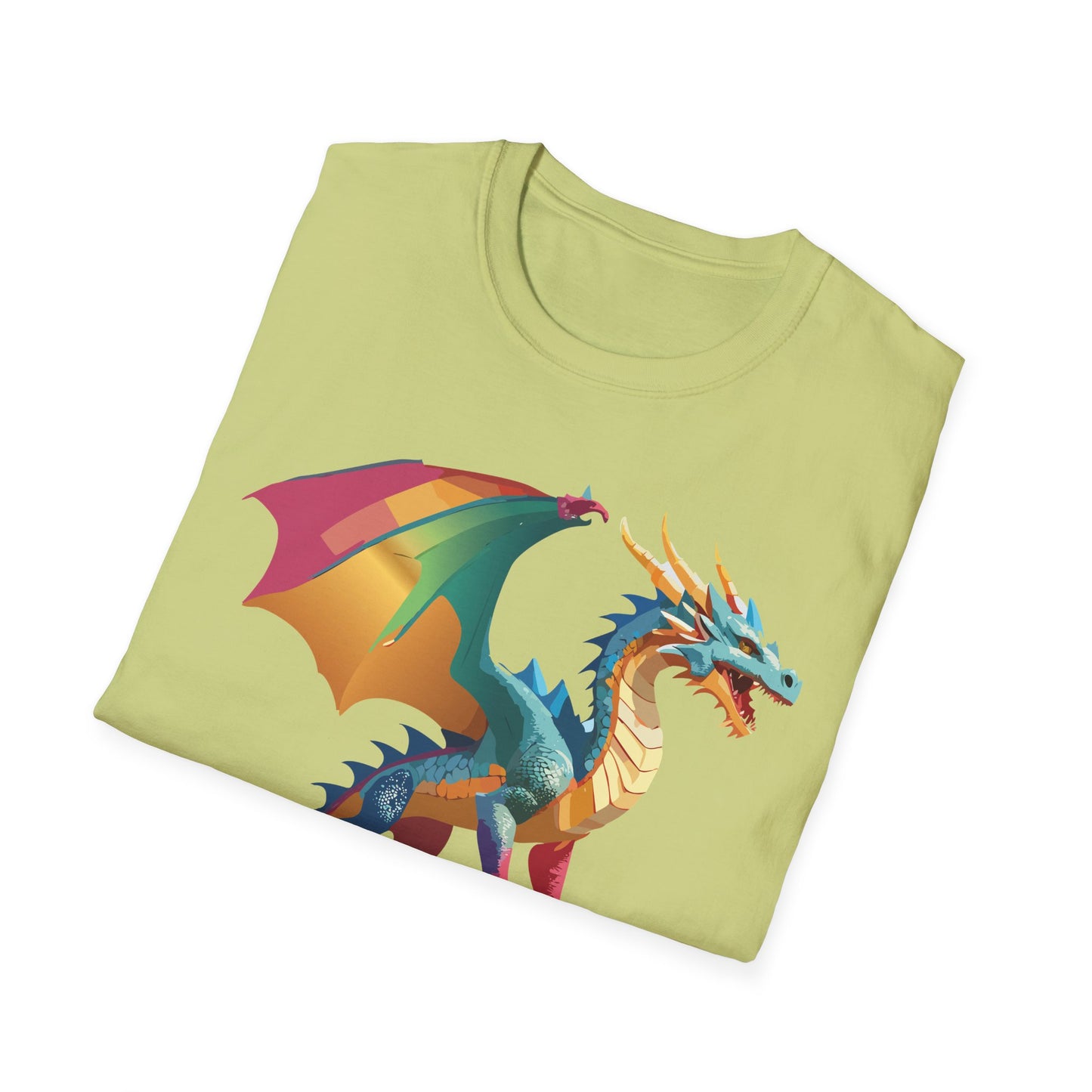 Dragon T Shirt Unisex Dragon Shirt Animal Design Tee Softstyle 100 Percent Ring Spun Cotton