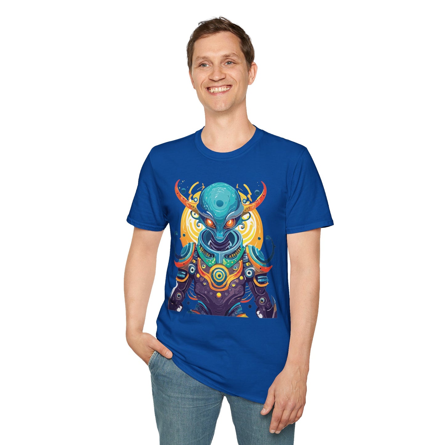 Alien T Shirt Cosmos Shirt Unisex Short Sleeve Tee With Alien Art Design Ring Spun Cotton