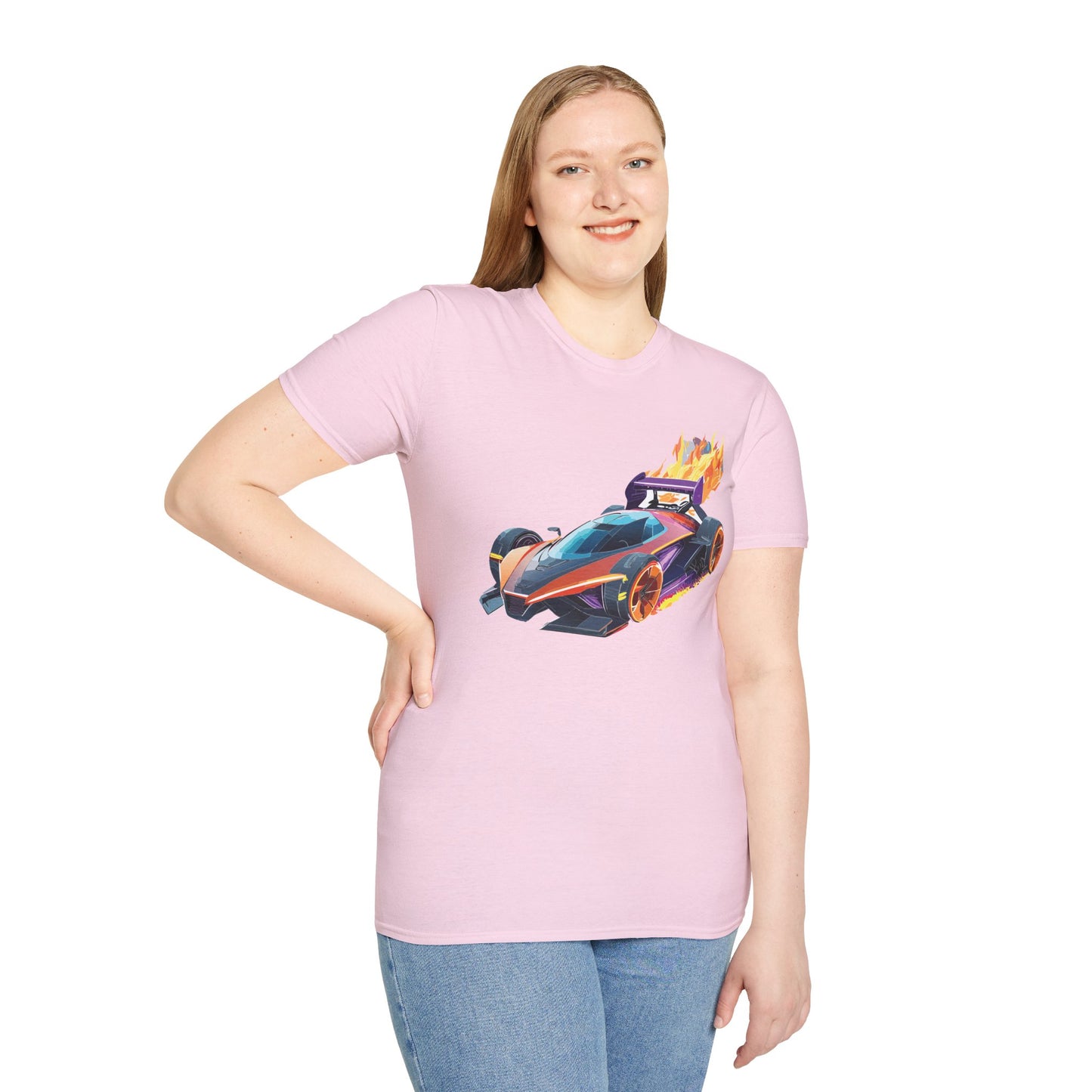 Unisex Car T Shirt Hot Wheels Graphic Tee Car Shirt Gildan Softstyle 64000 Cotton Tee