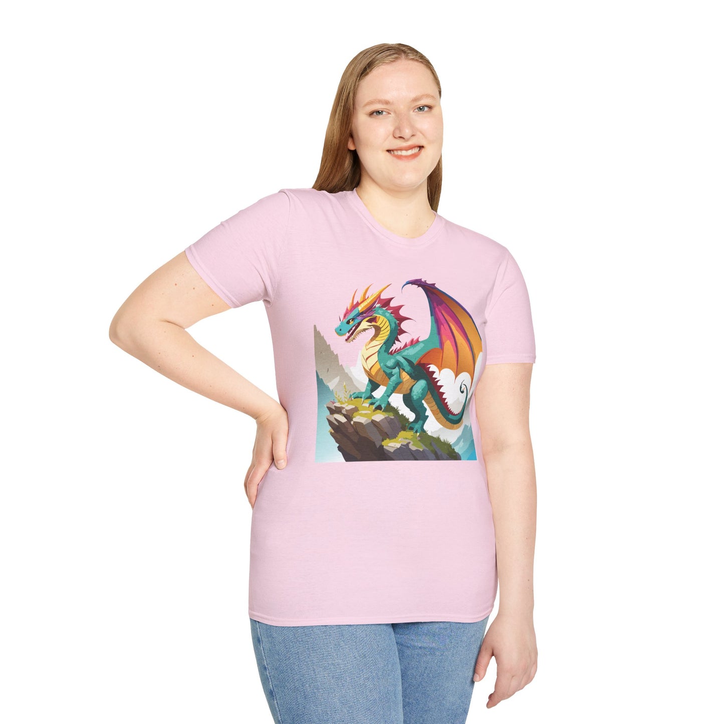 Dragon T Shirt Unisex Dragon Shirt With Animal Art Design Softstyle Cotton Tee Shirt