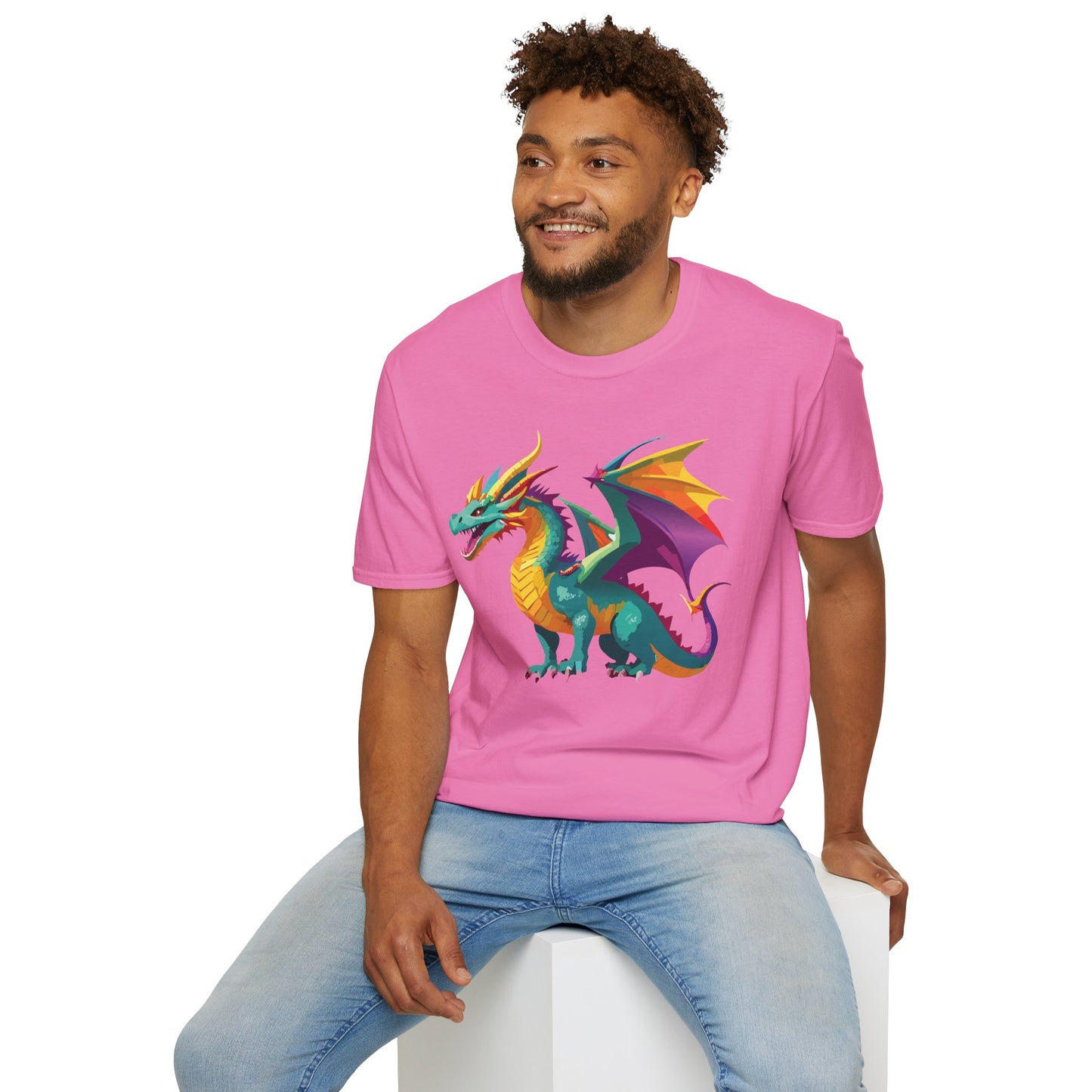 Dragon T Shirt Unisex Short Sleeve Art Design Gildan Softstyle Cotton Tee For Animal Lovers