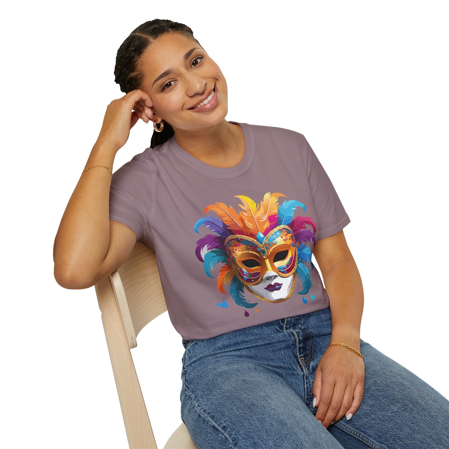 Mask Tee Shirt, Mask Shirt, Shirt with Mask, Masquerade Tees