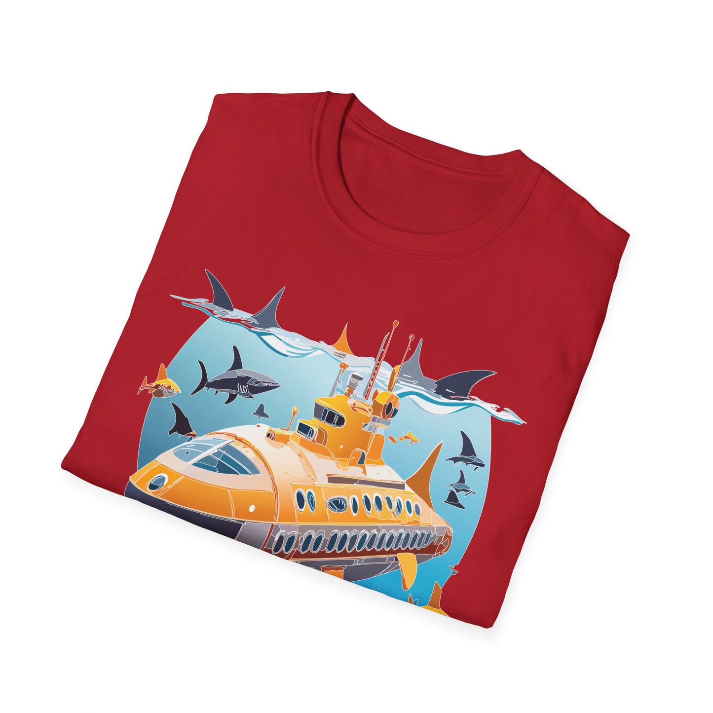 Ocean Tee Shirt, Ocean Shirt, Shirt with Ocean, U boat Tees, Shirt with U-Boat
