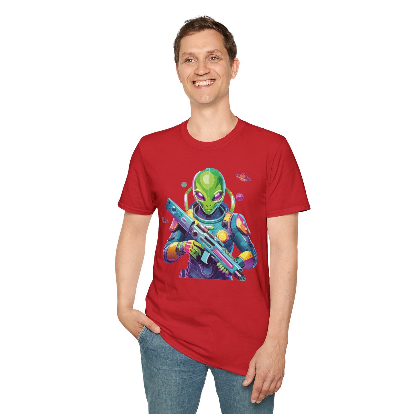 Alien Cosmos T Shirt Unisex Gildan Softstyle 64000 Art Design Tee For Everyday Comfort