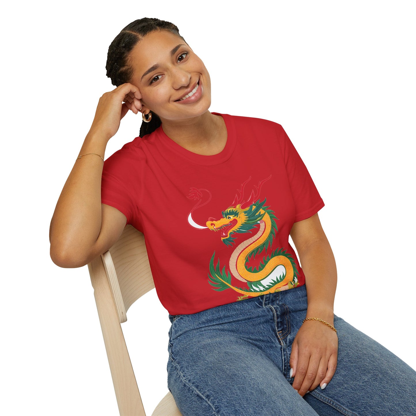 Dragon T Shirt Unisex Dragon Shirt Animal Shirt Gildan Softstyle 64000 100 Percent Cotton Tee