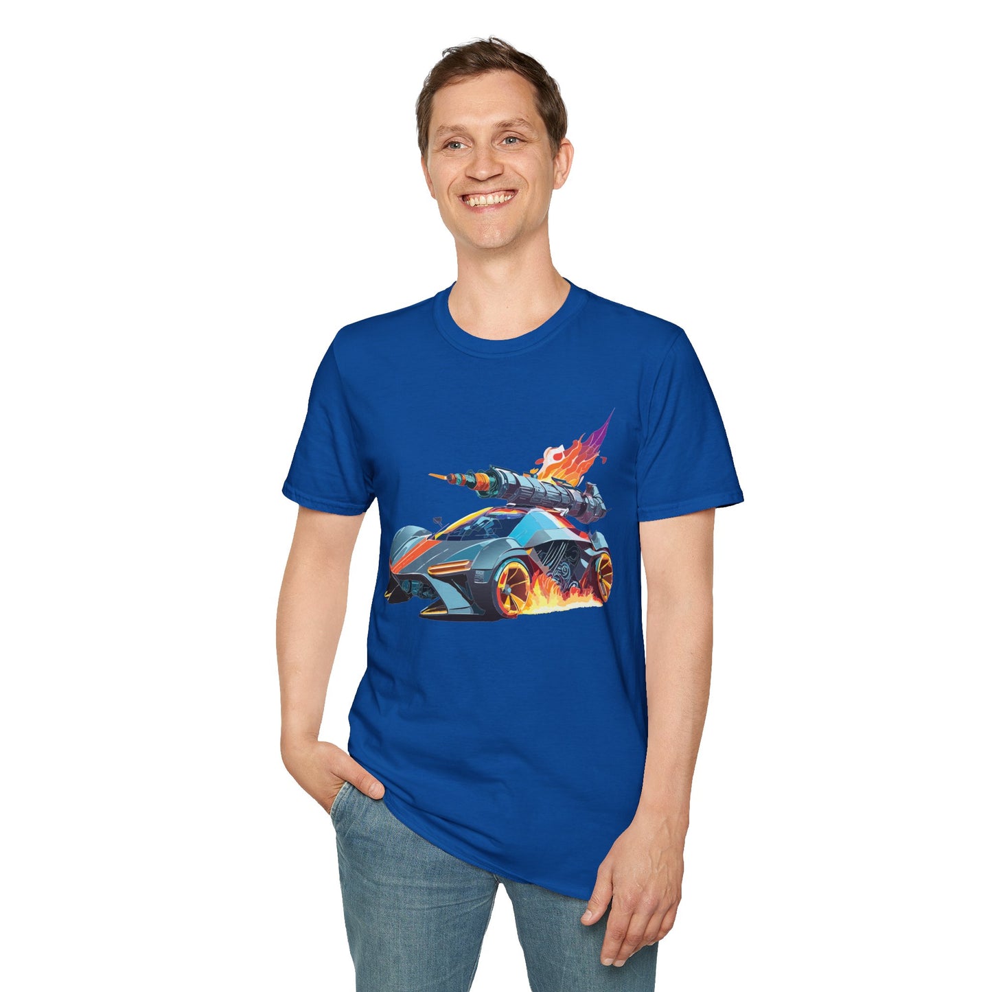 Car T Shirt for Car Lovers Unisex Softstyle Tee 64000 Hot Wheels Design Shirt with Cars
