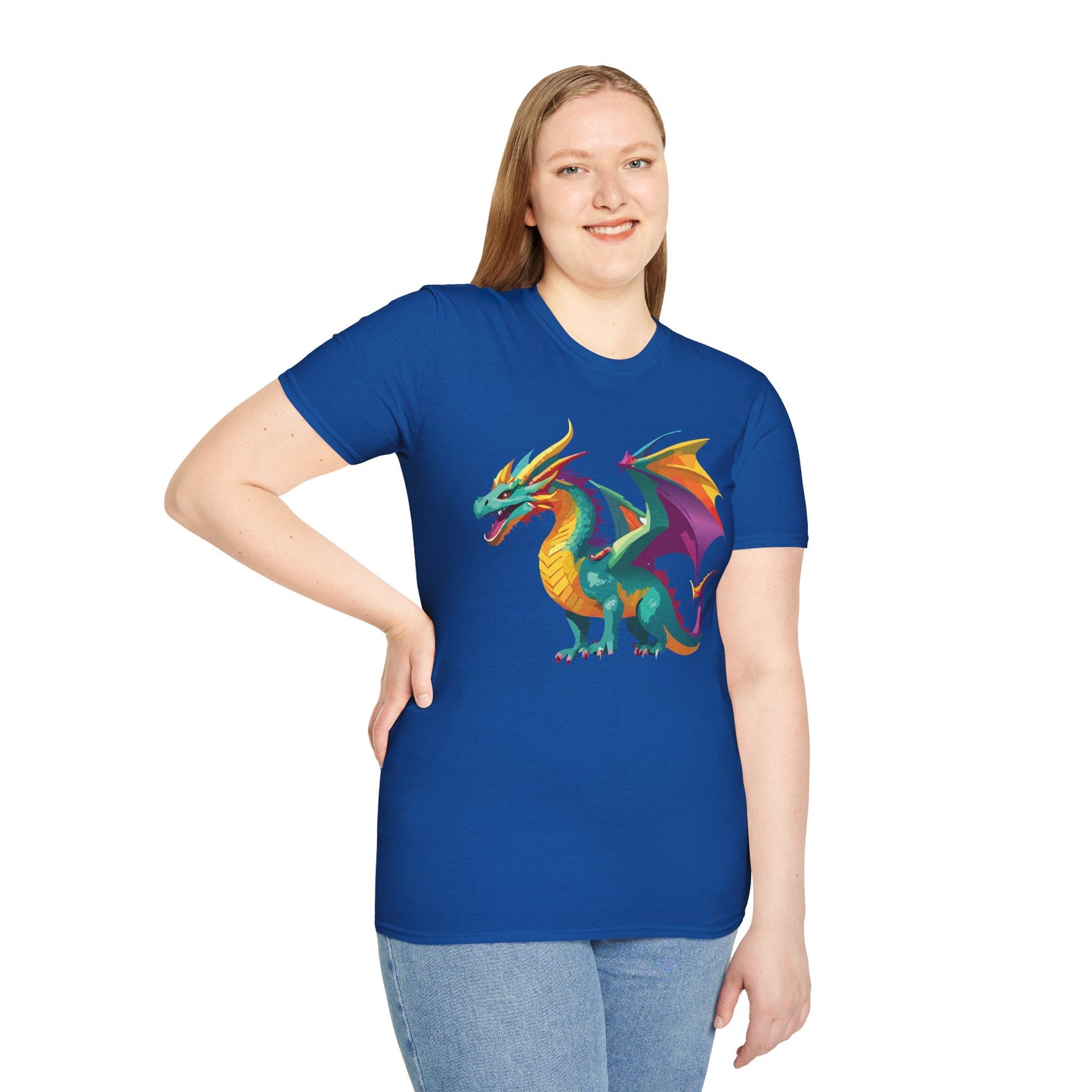 Dragon T Shirt Unisex Short Sleeve Art Design Gildan Softstyle Cotton Tee For Animal Lovers