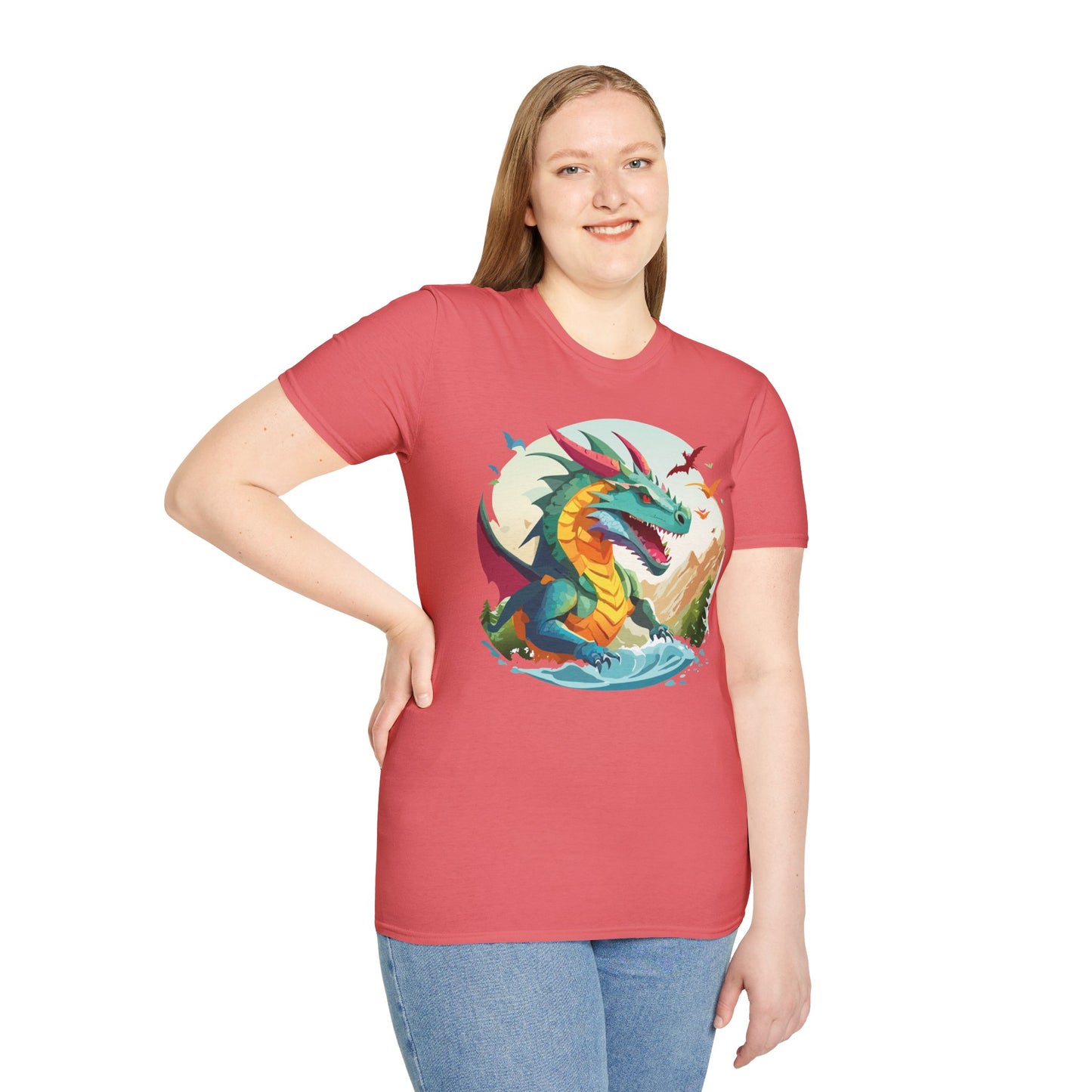 Dragon T Shirt, Dragon Shirt, Shirt with Animals, Animal Shirt