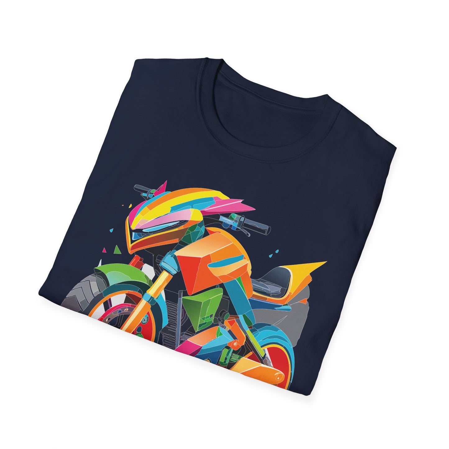 Unisex Bike T Shirt Moto Shirt MTB T Shirt With Art Design Softstyle Cotton Tee For Enthusiasts