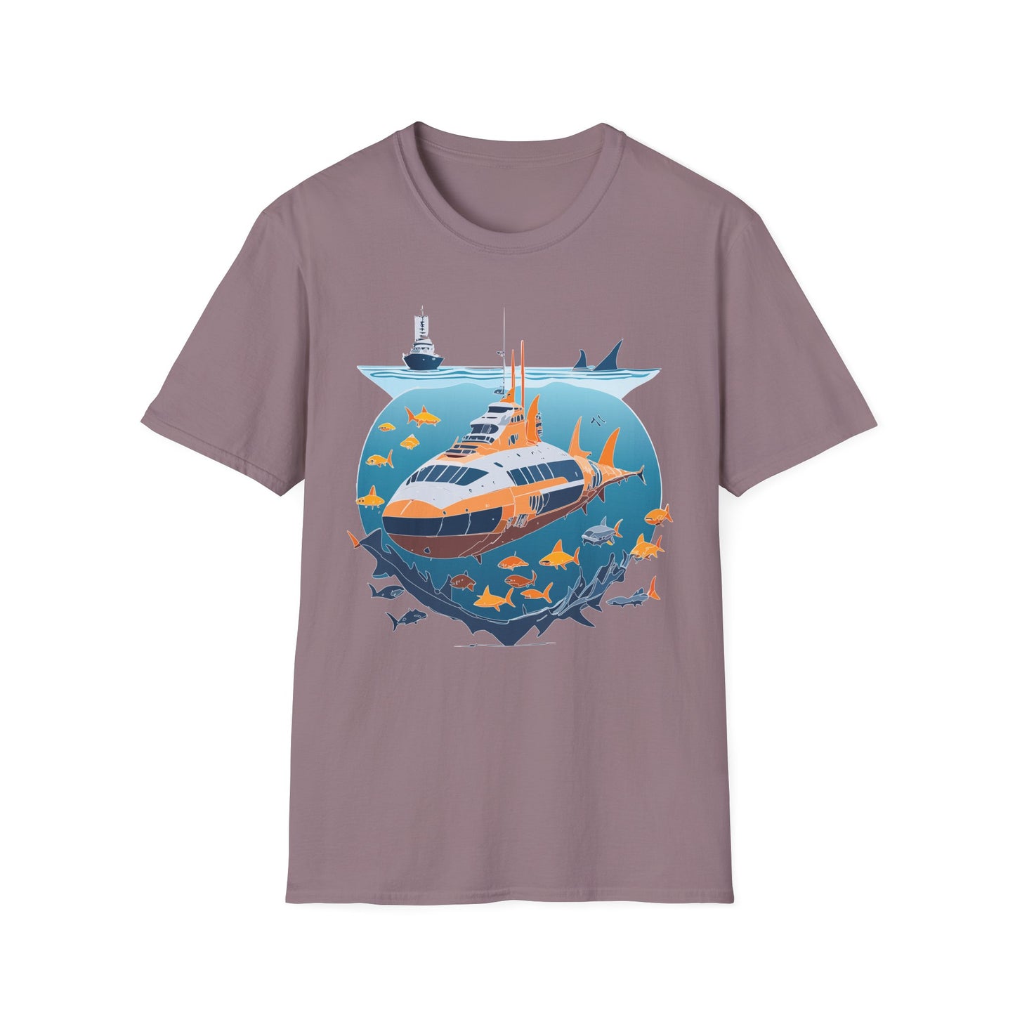 Ocean Tee Shirt, Ocean Shirt, Shirt with Ocean, U boat Tees, Shirt with U-Boat
