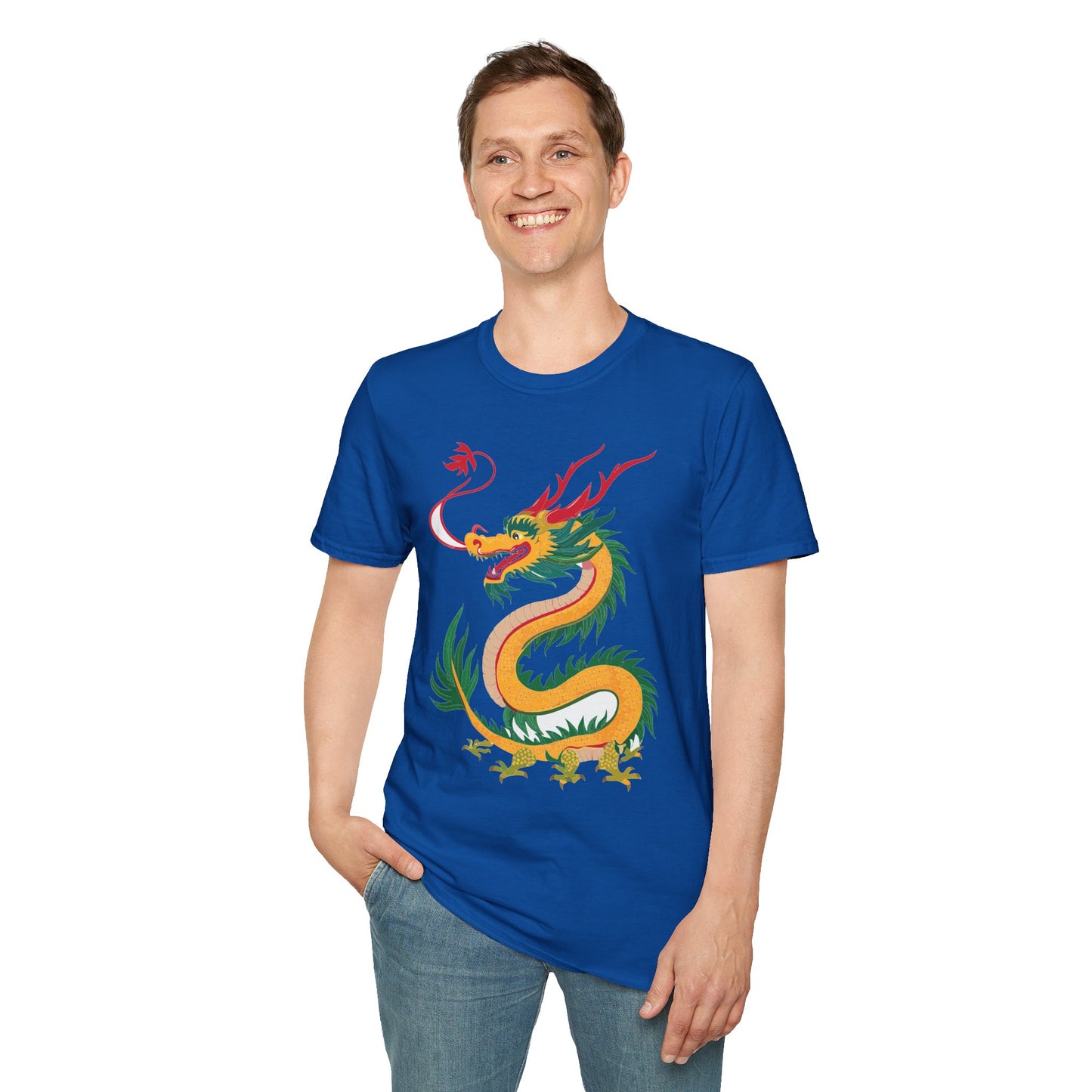 Dragon T Shirt Unisex Dragon Shirt Animal Shirt Gildan Softstyle 64000 100 Percent Cotton Tee