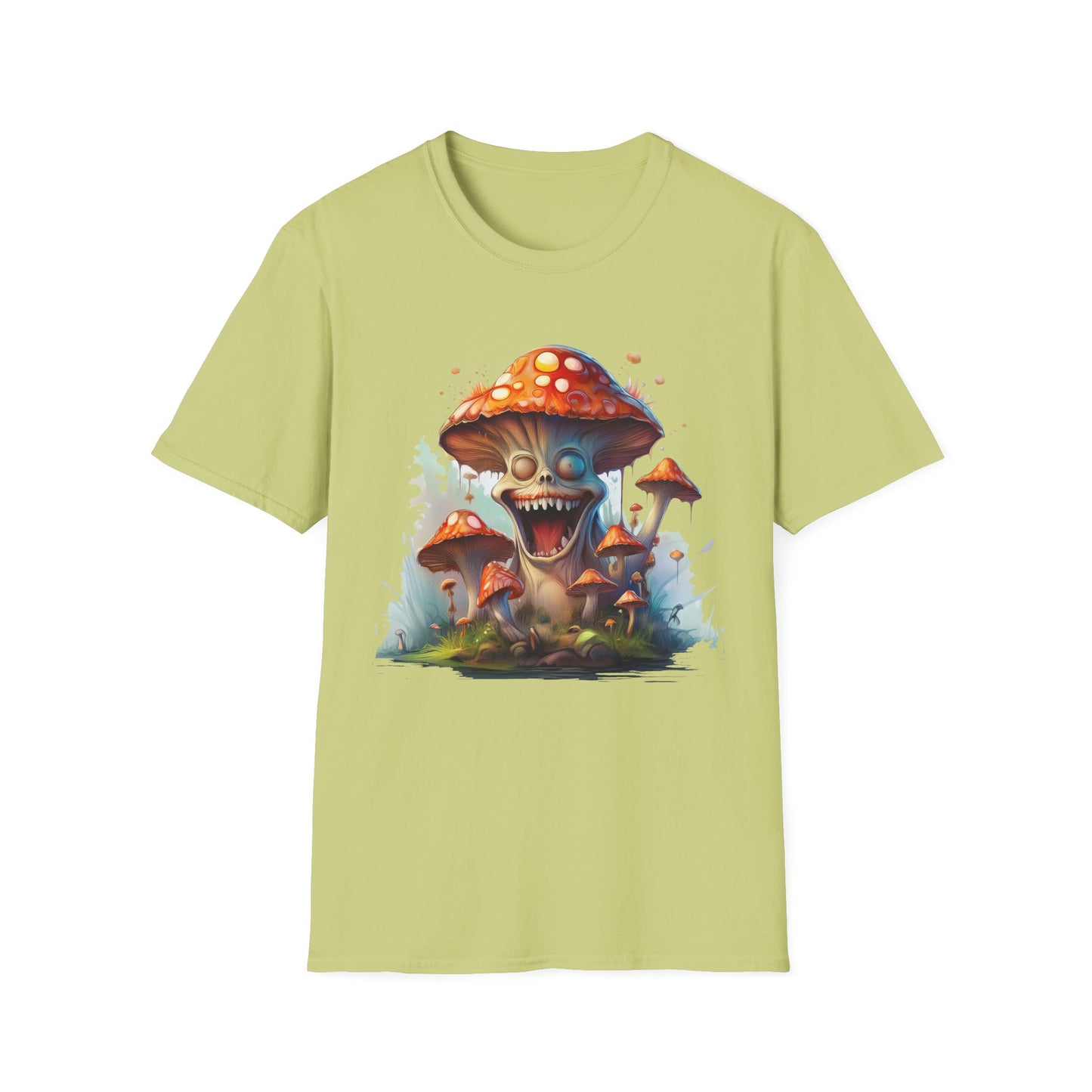 Mashroom Short Sleeve Tee Unisex Funny Mashroom Shirt With Fungus Graphic Gildan Softstyle 64000