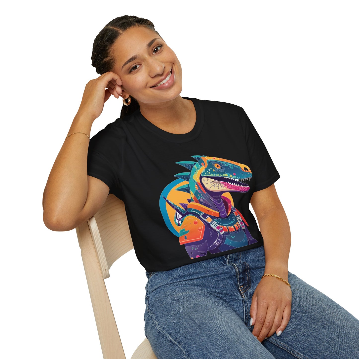 Unisex Alien Cosmos Shirt With Art Design Gildan Softstyle 64000 Short Sleeve Tee