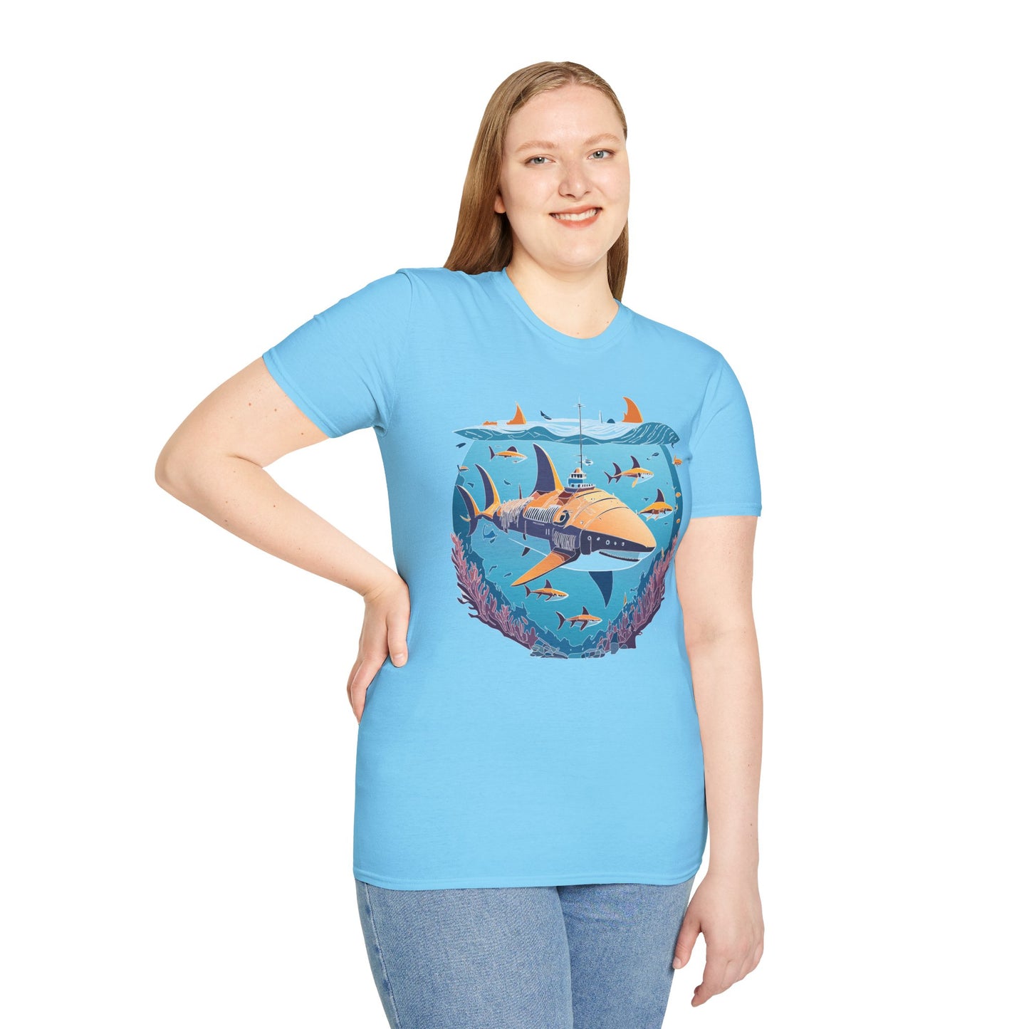 Ocean Tee Shirt, Ocean Shirt, Shirt with Ocean, U boat Tees, Shirt with U-Boat