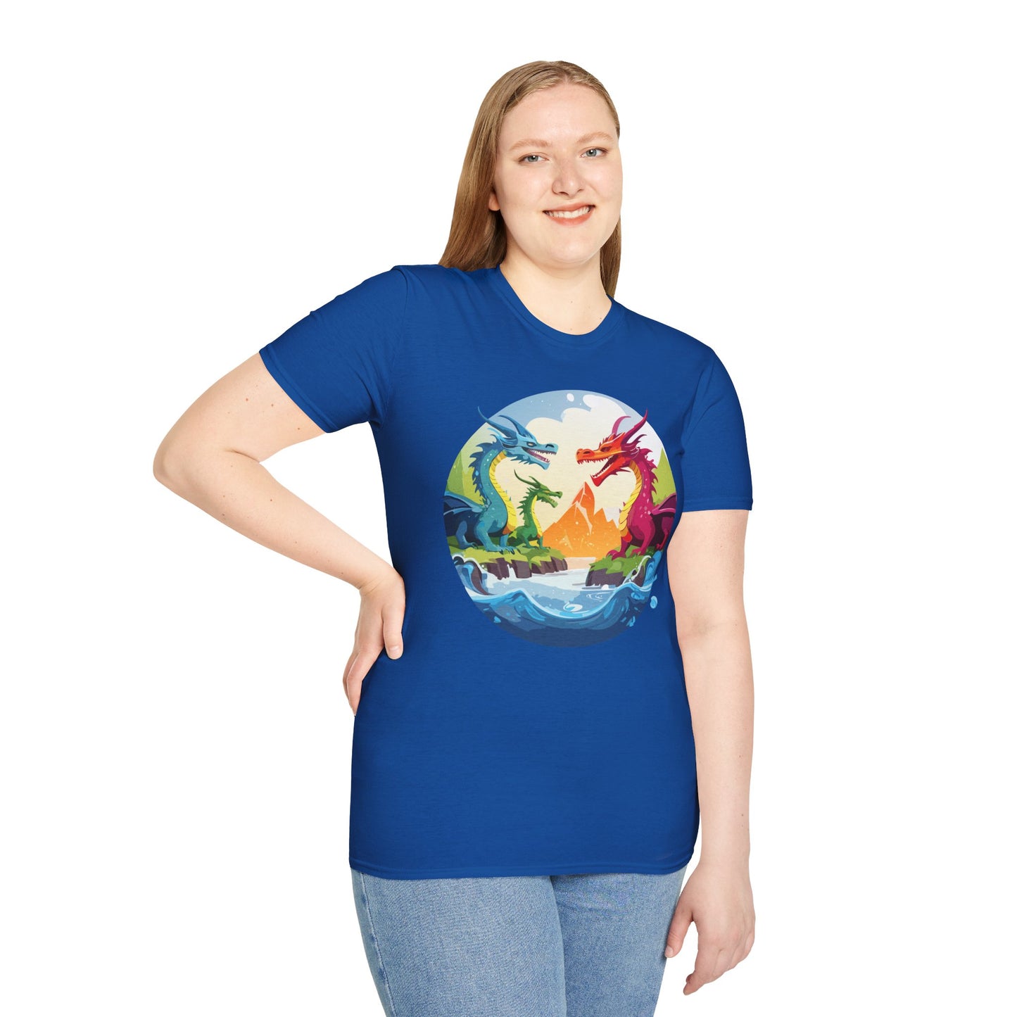 Dragon T Shirt Unisex Dragon Tee 100 Percent Ring Spun Cotton Softstyle Comfort Fit