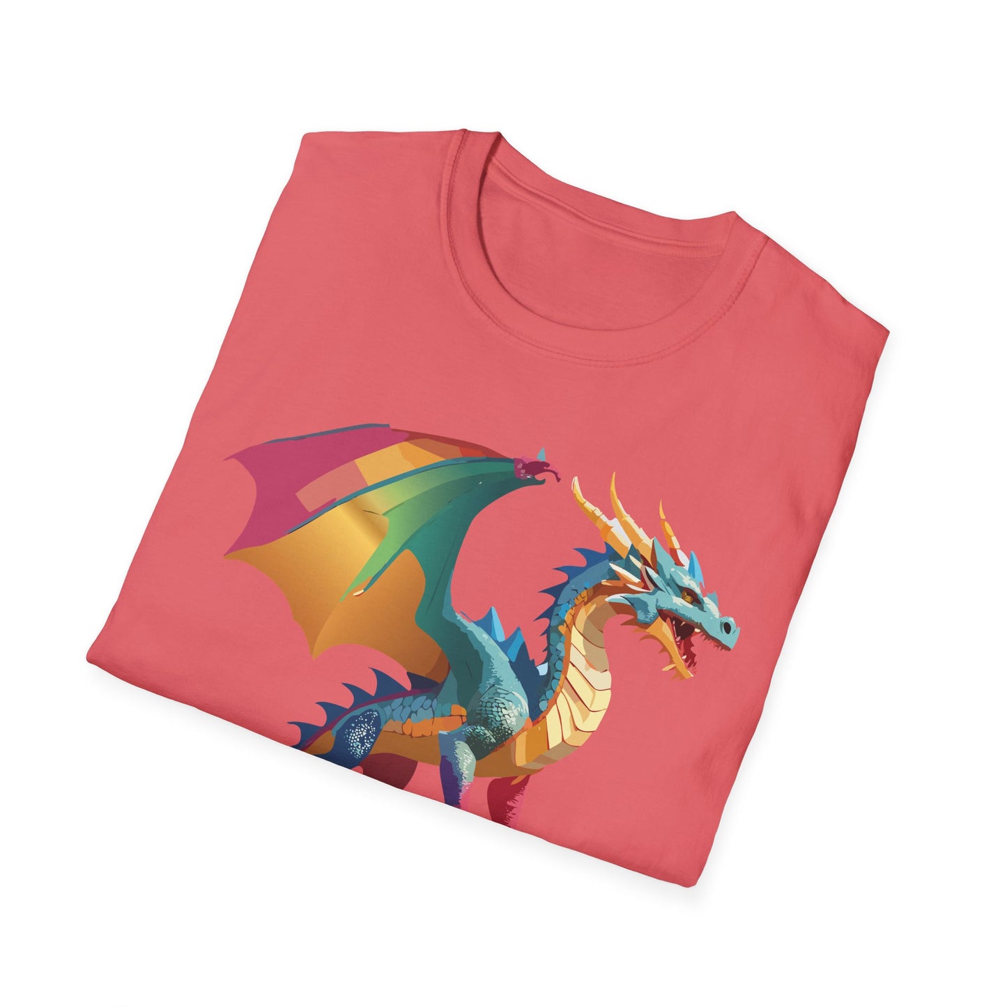 Dragon T Shirt Unisex Dragon Shirt Animal Design Tee Softstyle 100 Percent Ring Spun Cotton