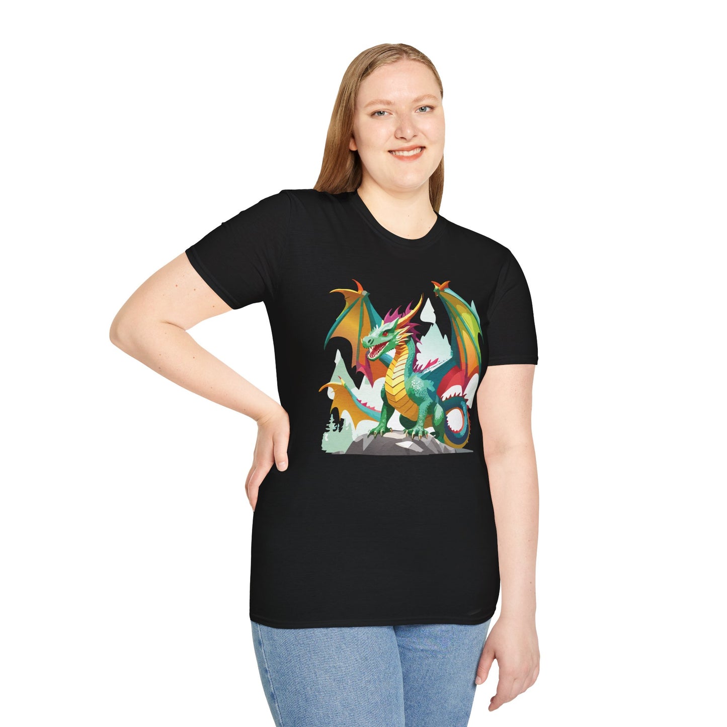 Dragon Graphic T Shirt for Men and Women Unisex Animal Design Softstyle Cotton Tee Premium Quality