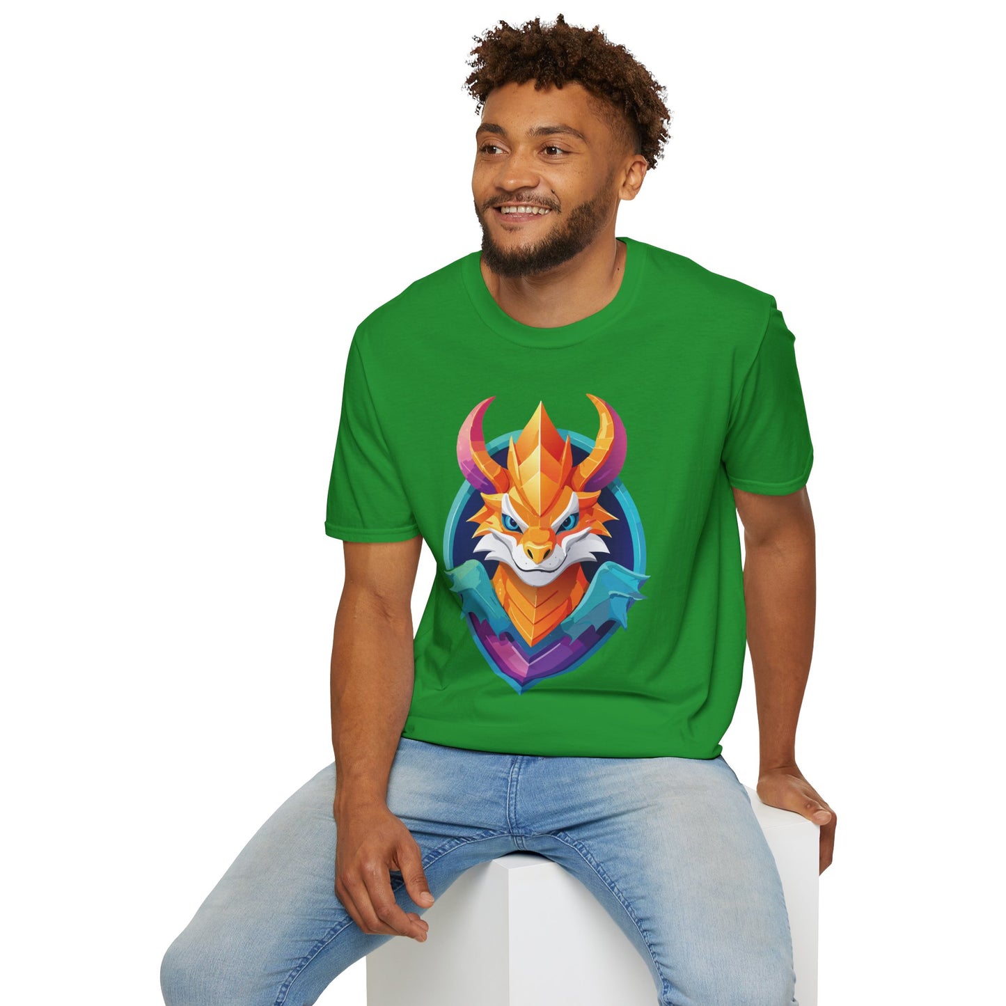 Dragon T Shirt Unisex Gildan Softstyle 64000 Comfortable Cotton Tee With Animal Design