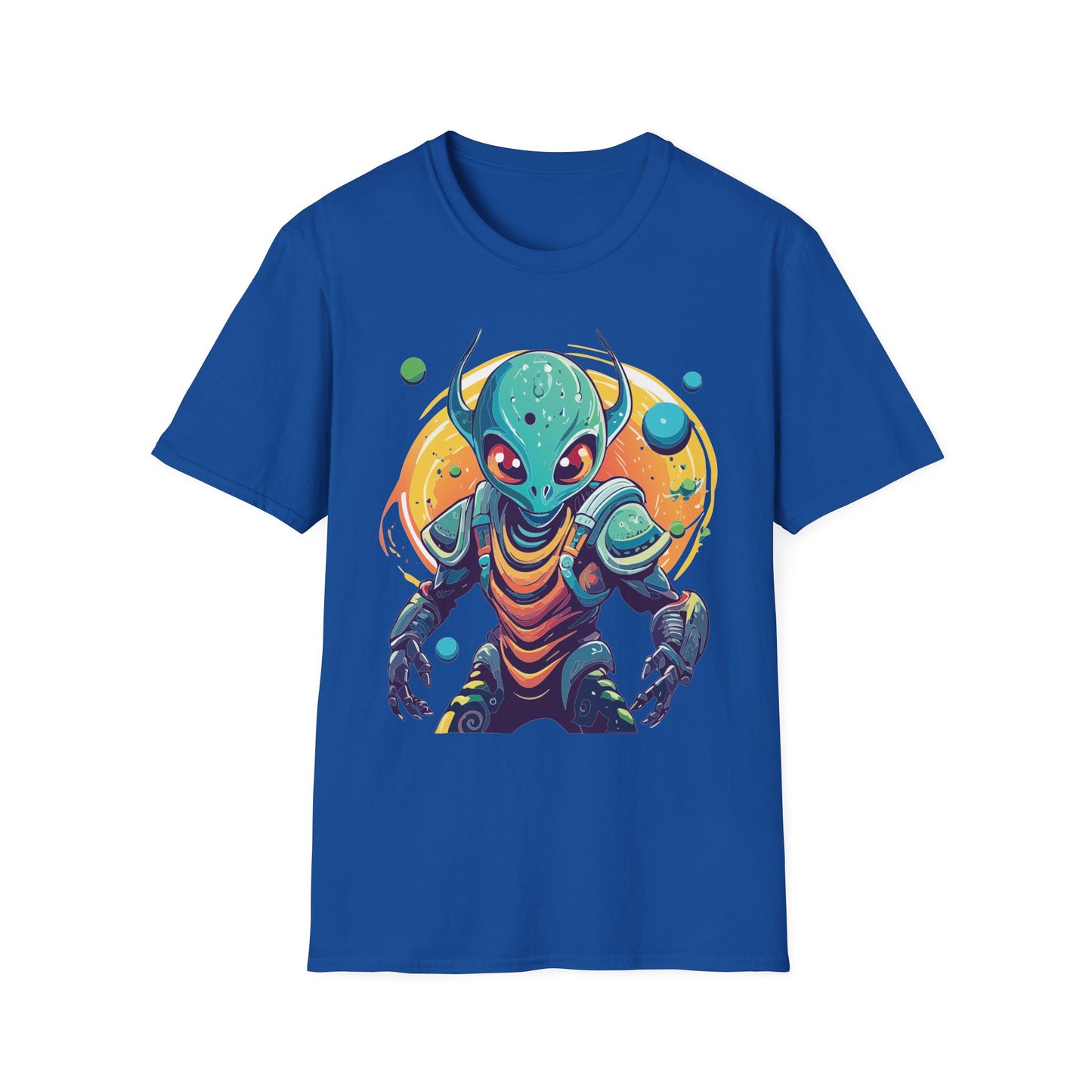 Alien Cosmos Shirt Unisex Softstyle Tee With Alien Art Design Space Theme Graphic Tee