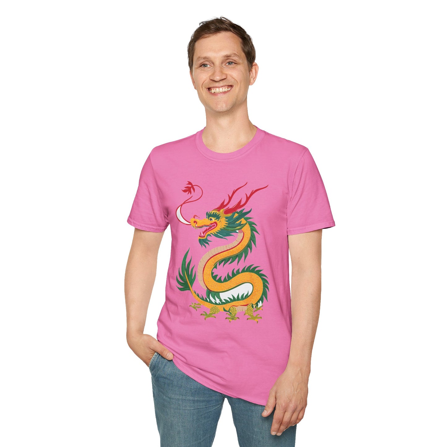 Dragon T Shirt Unisex Dragon Shirt Animal Shirt Gildan Softstyle 64000 100 Percent Cotton Tee
