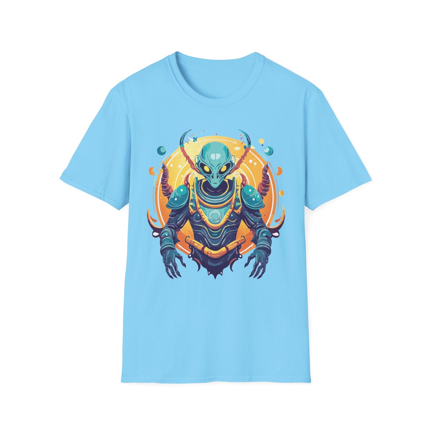 Cosmos Alien T Shirt Unisex Softstyle Short Sleeve Tee With Alien Art Design Artwork
