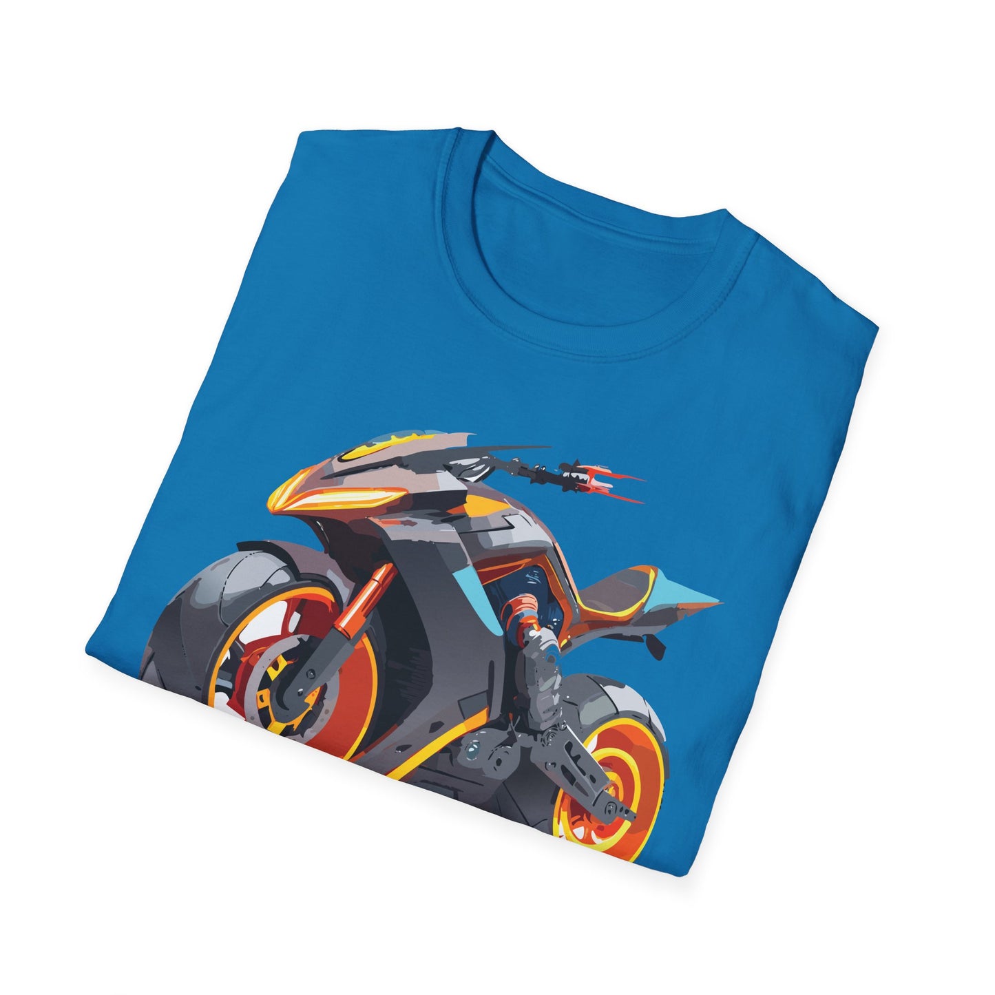 Unisex Bike T Shirt With Motorcycle Graphic MTB Tee Cotton Softstyle Comfort For Riders