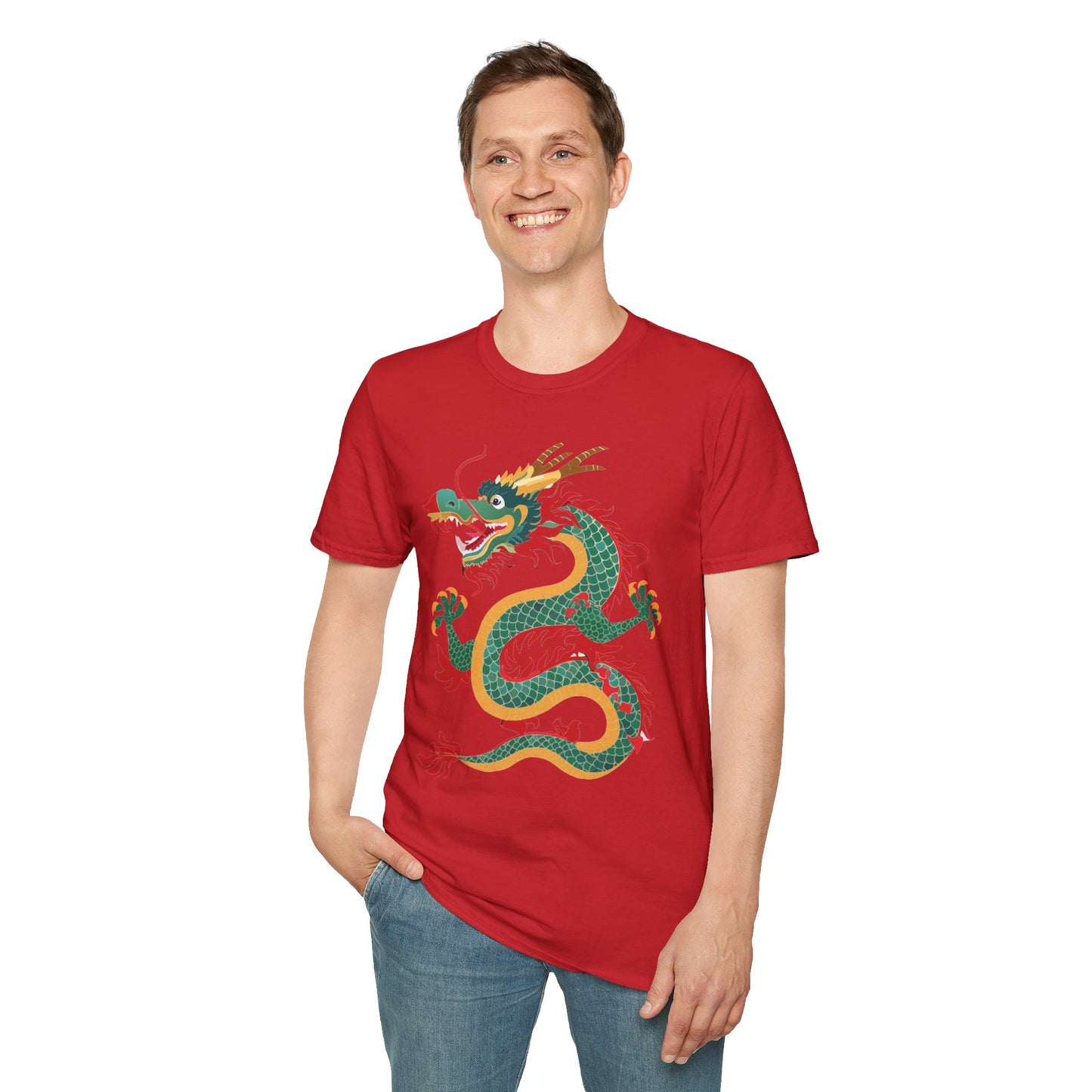 Dragon T Shirt Unisex Dragon Shirt With Animal Art Design Gildan Softstyle Tee 100 Cotton