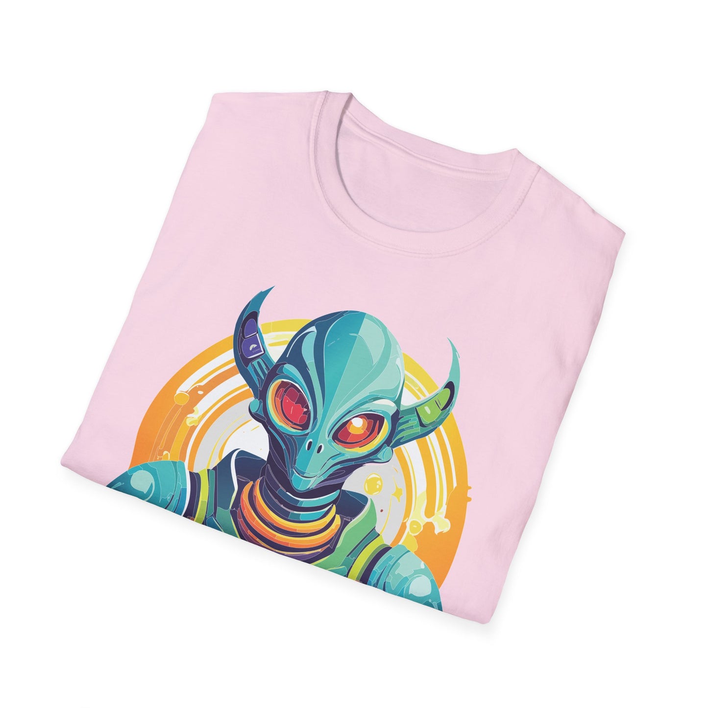 Alien T Shirt Cosmos Design Unisex Softstyle Cotton Tee With Aliens Art Graphic Print