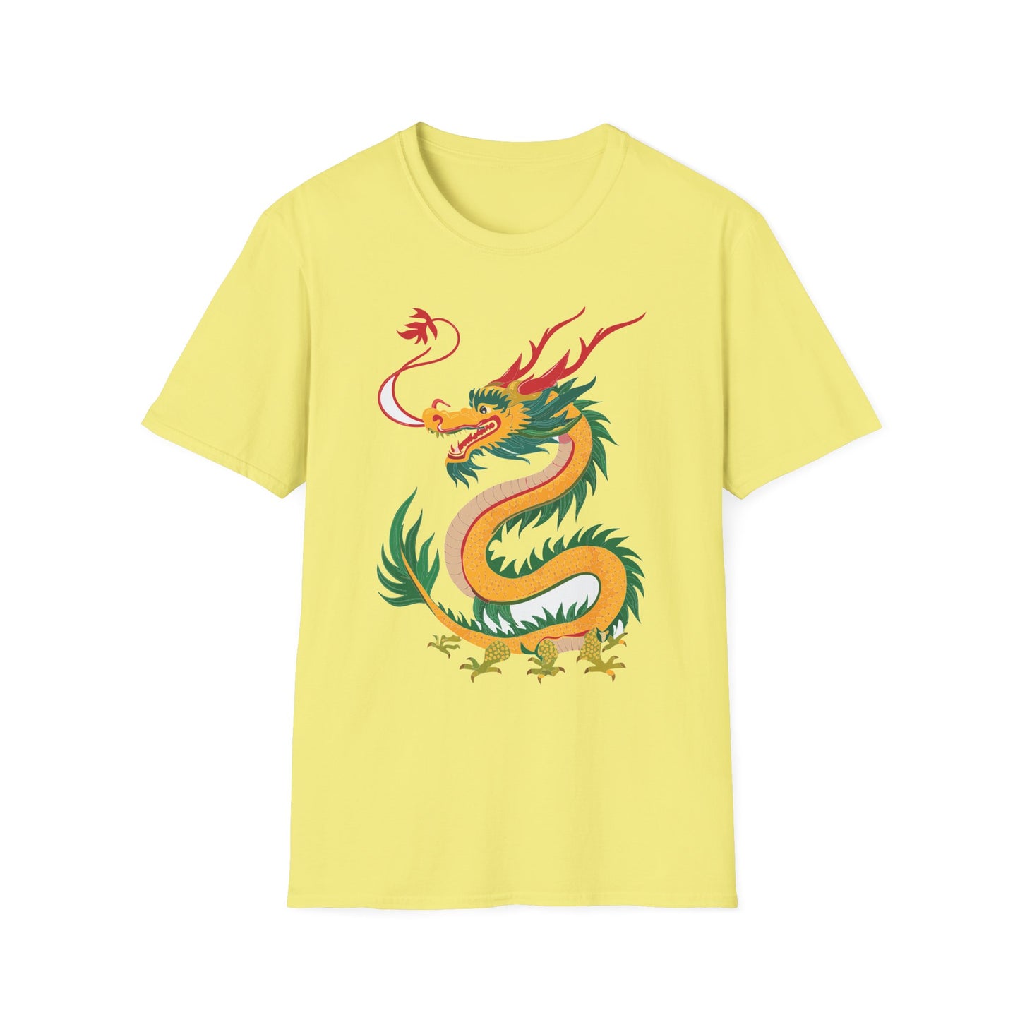 Dragon T Shirt Unisex Dragon Shirt Animal Shirt Gildan Softstyle 64000 100 Percent Cotton Tee