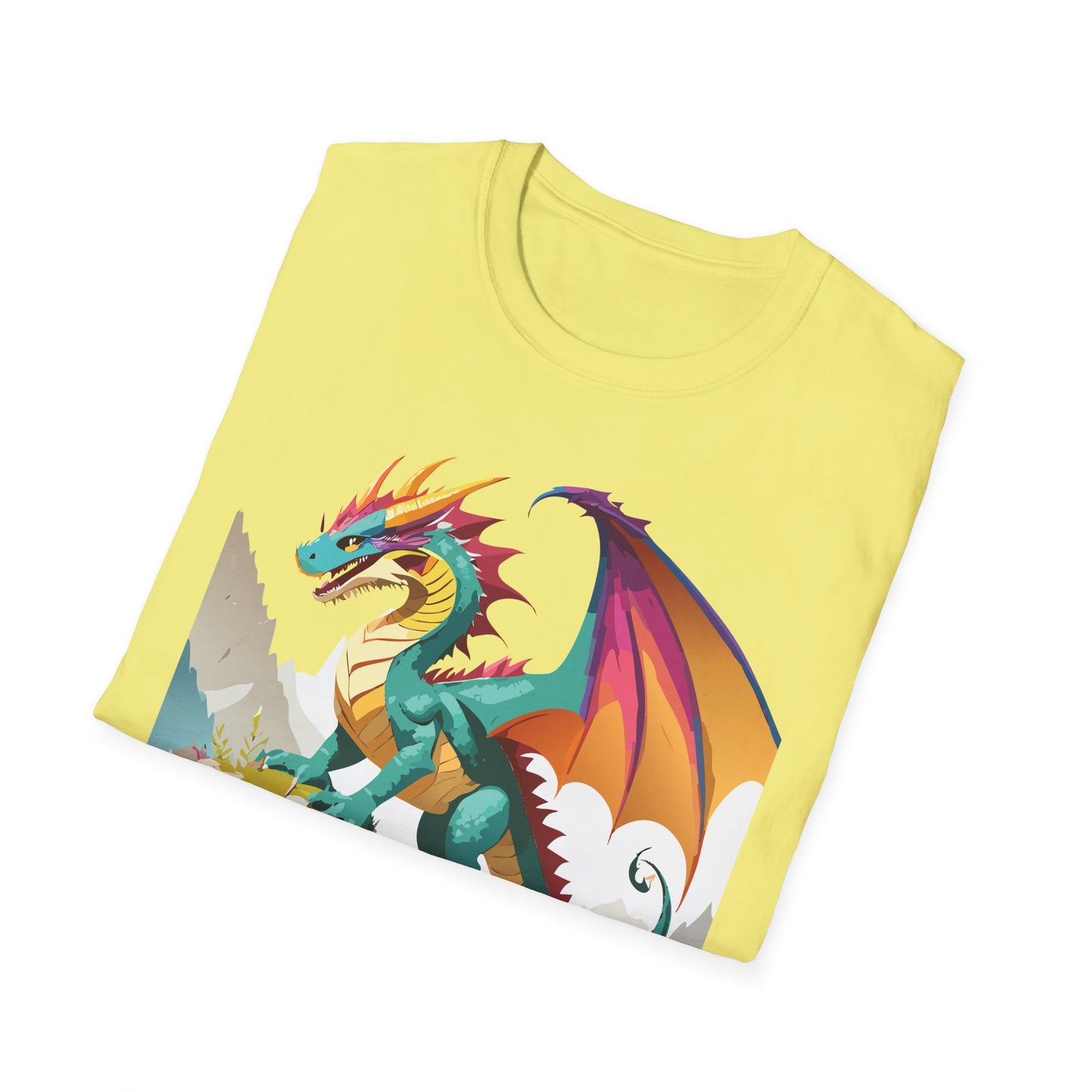 Dragon T Shirt Unisex Dragon Shirt With Animal Art Design Softstyle Cotton Tee Shirt