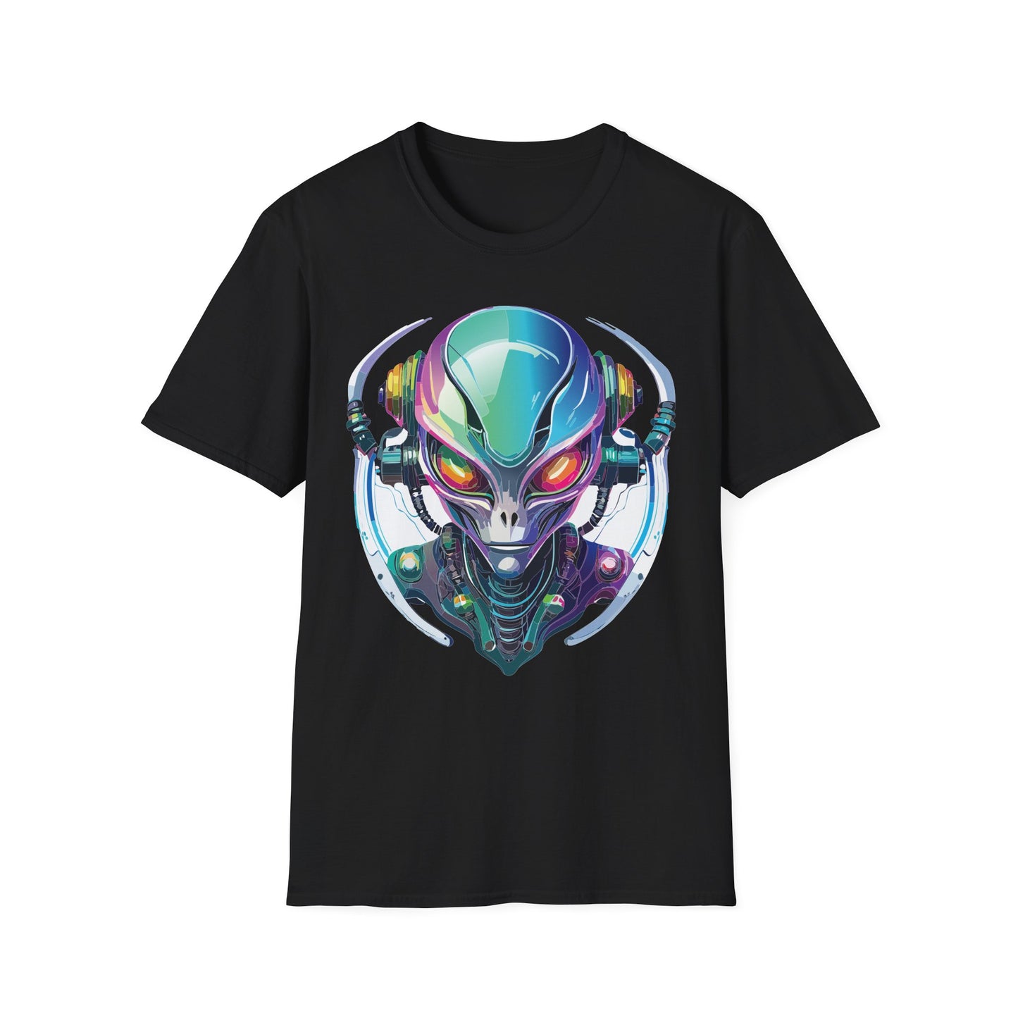 Alien Cosmos T Shirt Unisex Softstyle 64000 Tee With Alien Space Design 100 Percent Ringspun Cotton