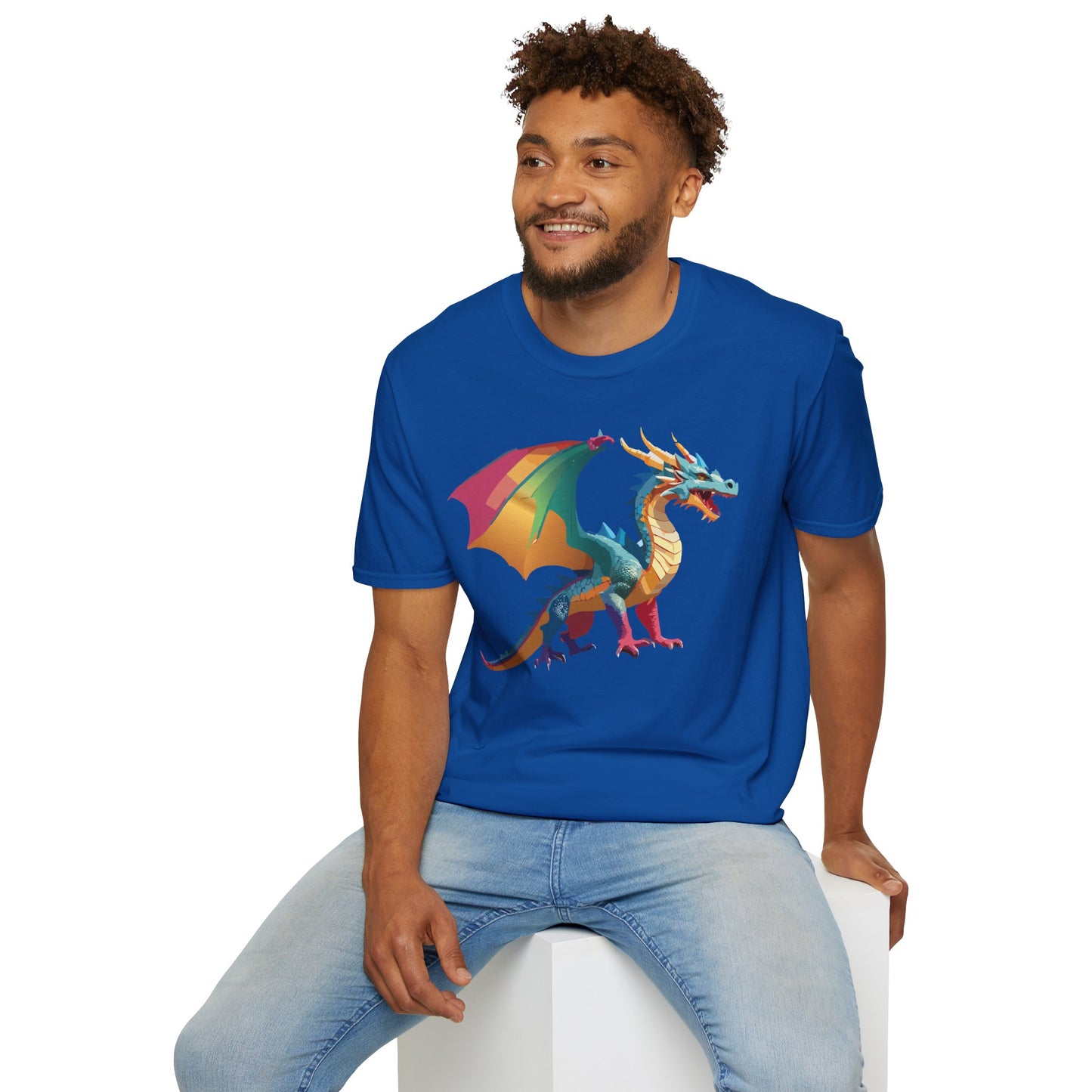 Dragon T Shirt Unisex Dragon Shirt Animal Design Tee Softstyle 100 Percent Ring Spun Cotton