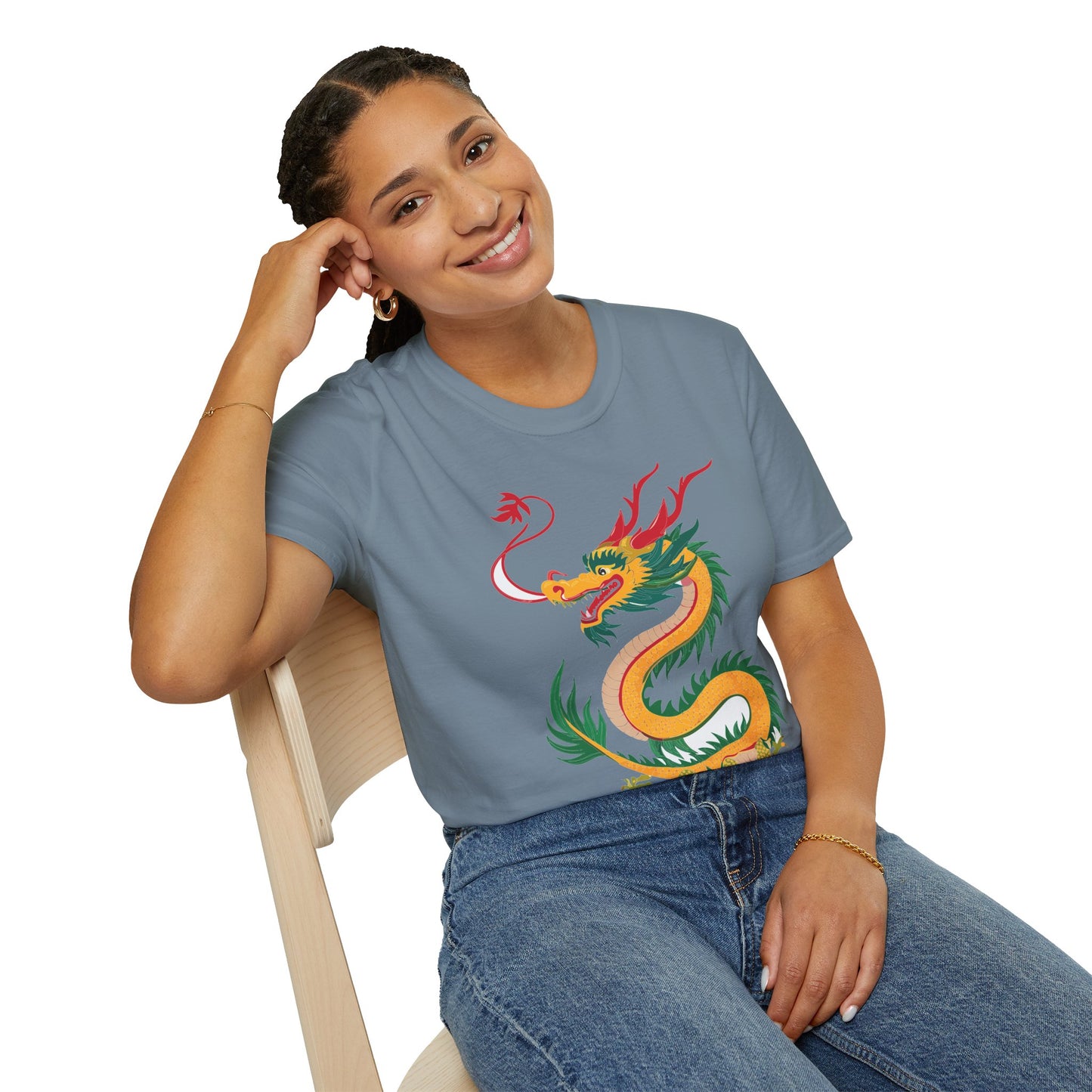 Dragon T Shirt Unisex Dragon Shirt Animal Shirt Gildan Softstyle 64000 100 Percent Cotton Tee