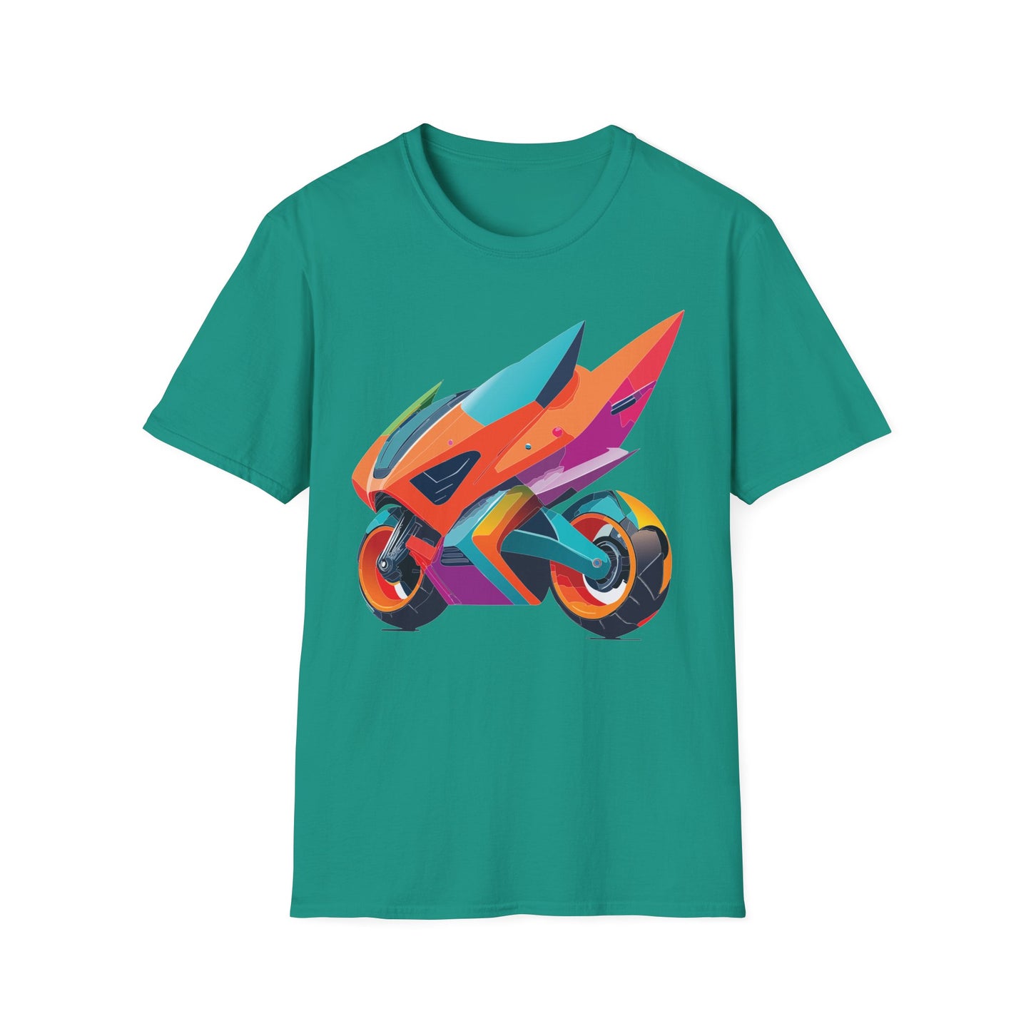 Unisex Bike T Shirt Moto Shirt Motorcycle MTB T Shirt 100 Percent Cotton Softstyle